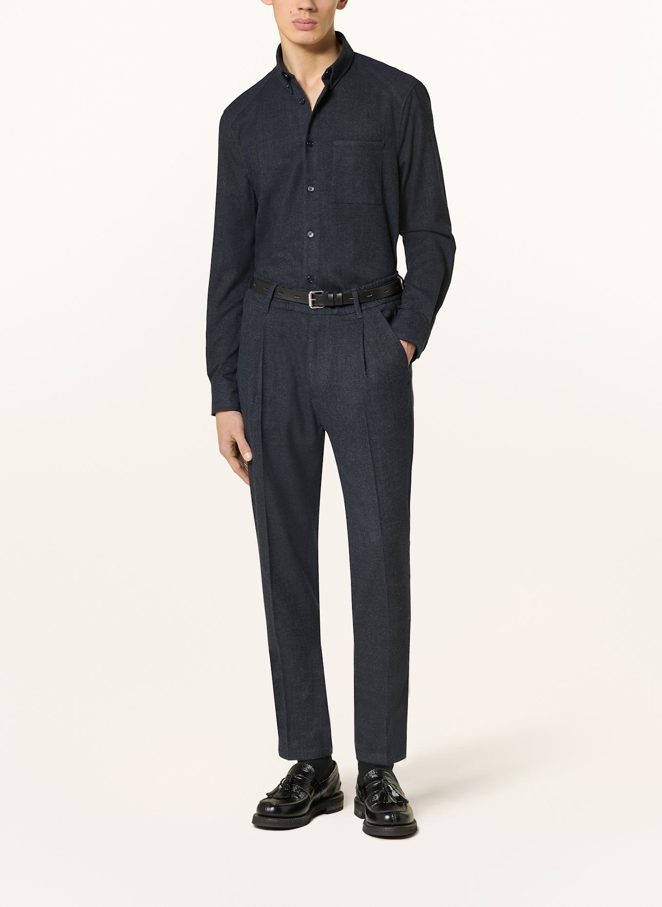 DRYKORN Flanellhemd LIET Regular Fit: DUNKELBLAU