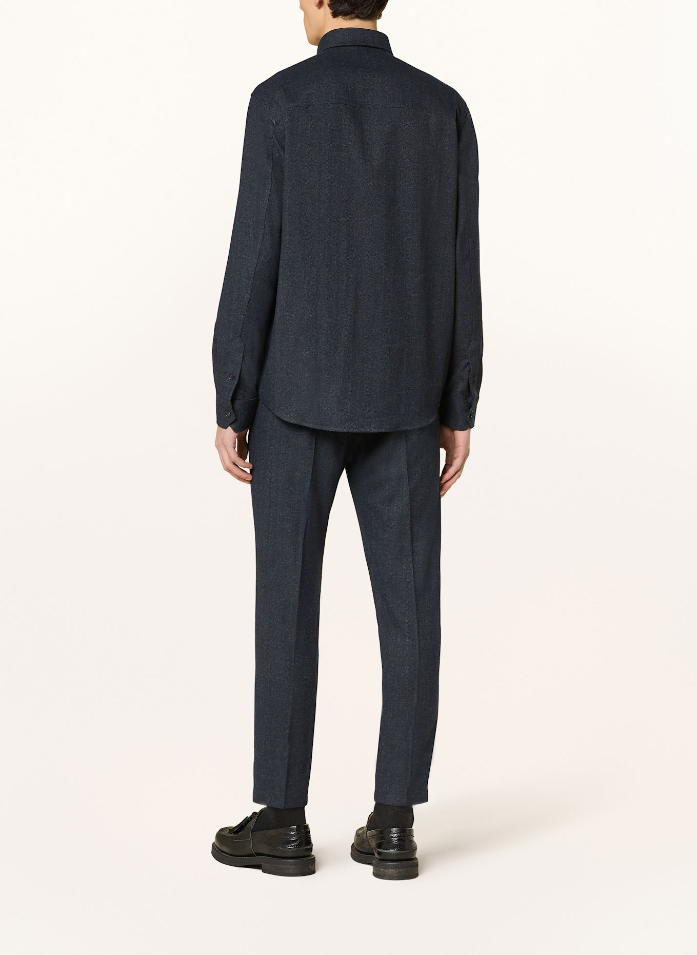 DRYKORN Flanellhemd LIET Regular Fit: DUNKELBLAU