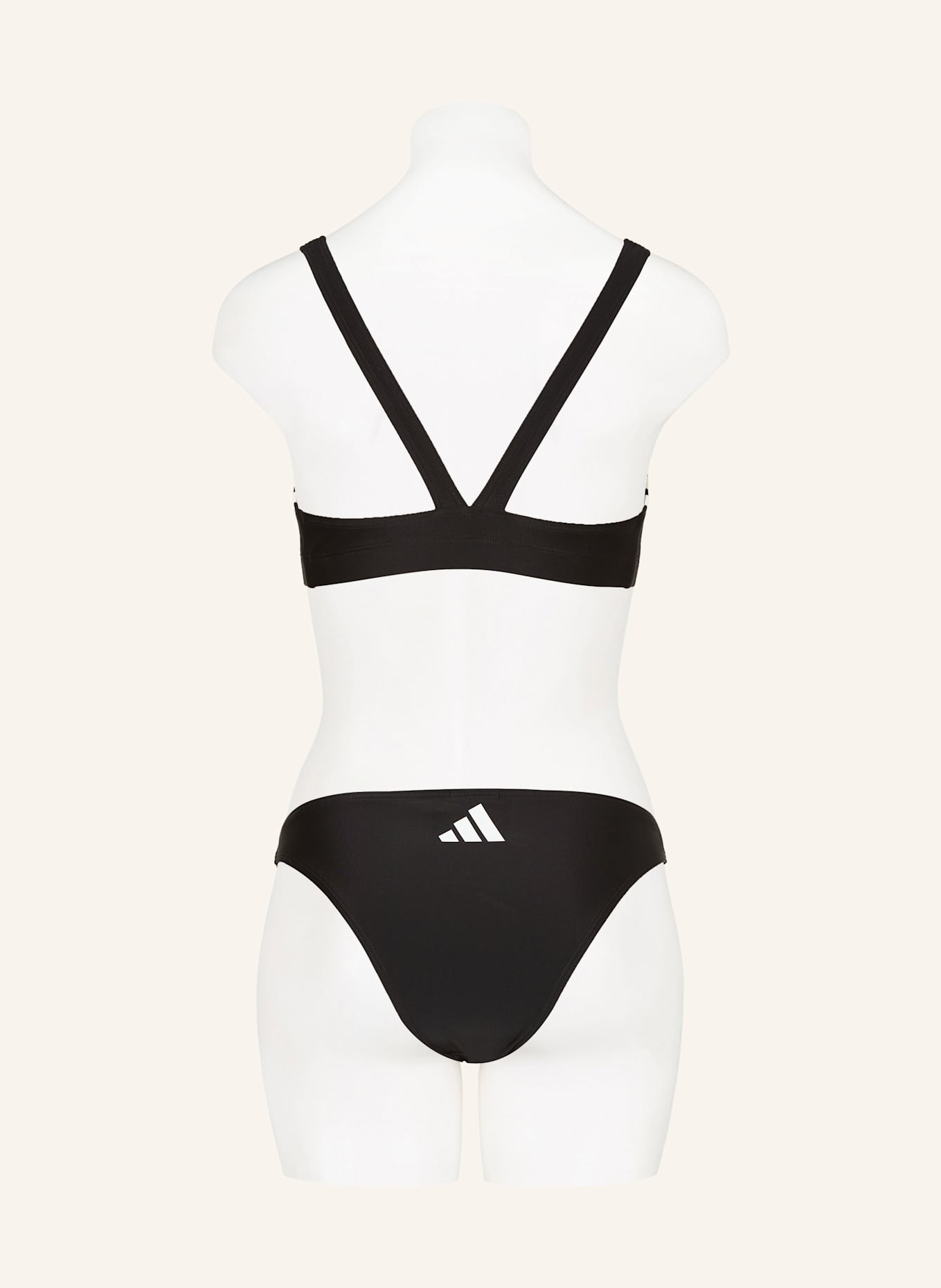 adidas Bralette bikini 3-STREIFEN, Color: BLACK/ WHITE (Image 3)