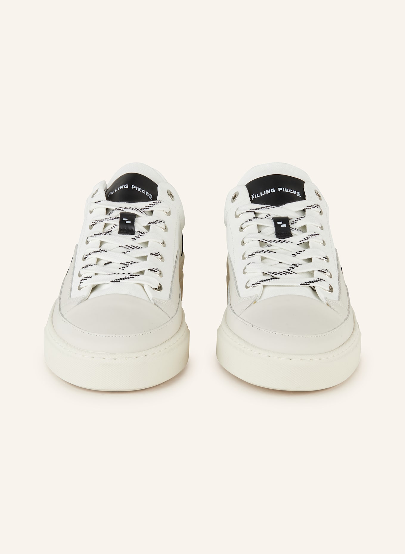 FILLING PIECES Sneaker RIVIERA LOW: WEISS/ HELLGRAU/ SCHWARZ