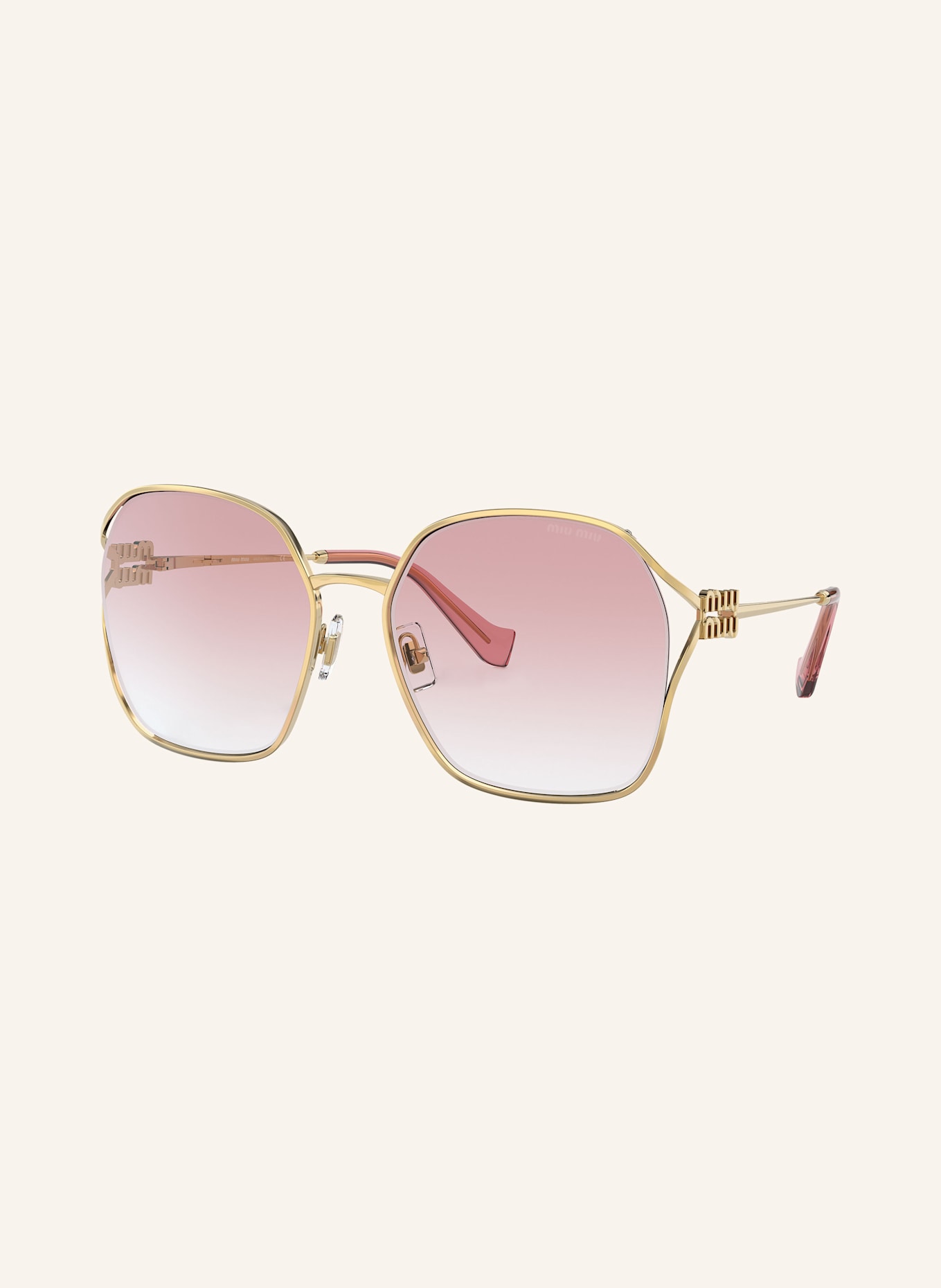 MIU MIU Sonnenbrille MU52WS: 5AK06S - GOLD/ ROSA VERLAUF