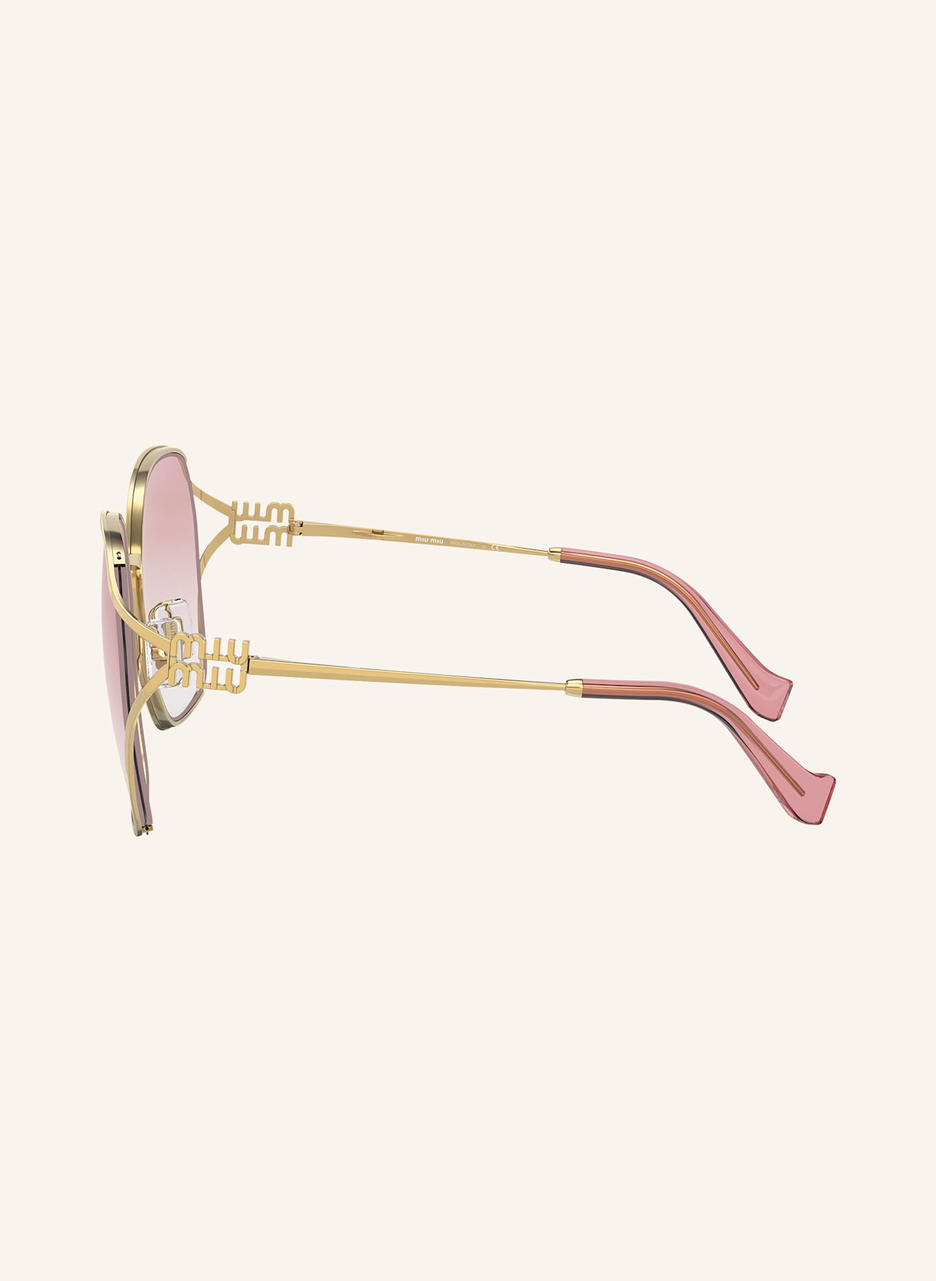 MIU MIU Sonnenbrille MU52WS: 5AK06S - GOLD/ ROSA VERLAUF