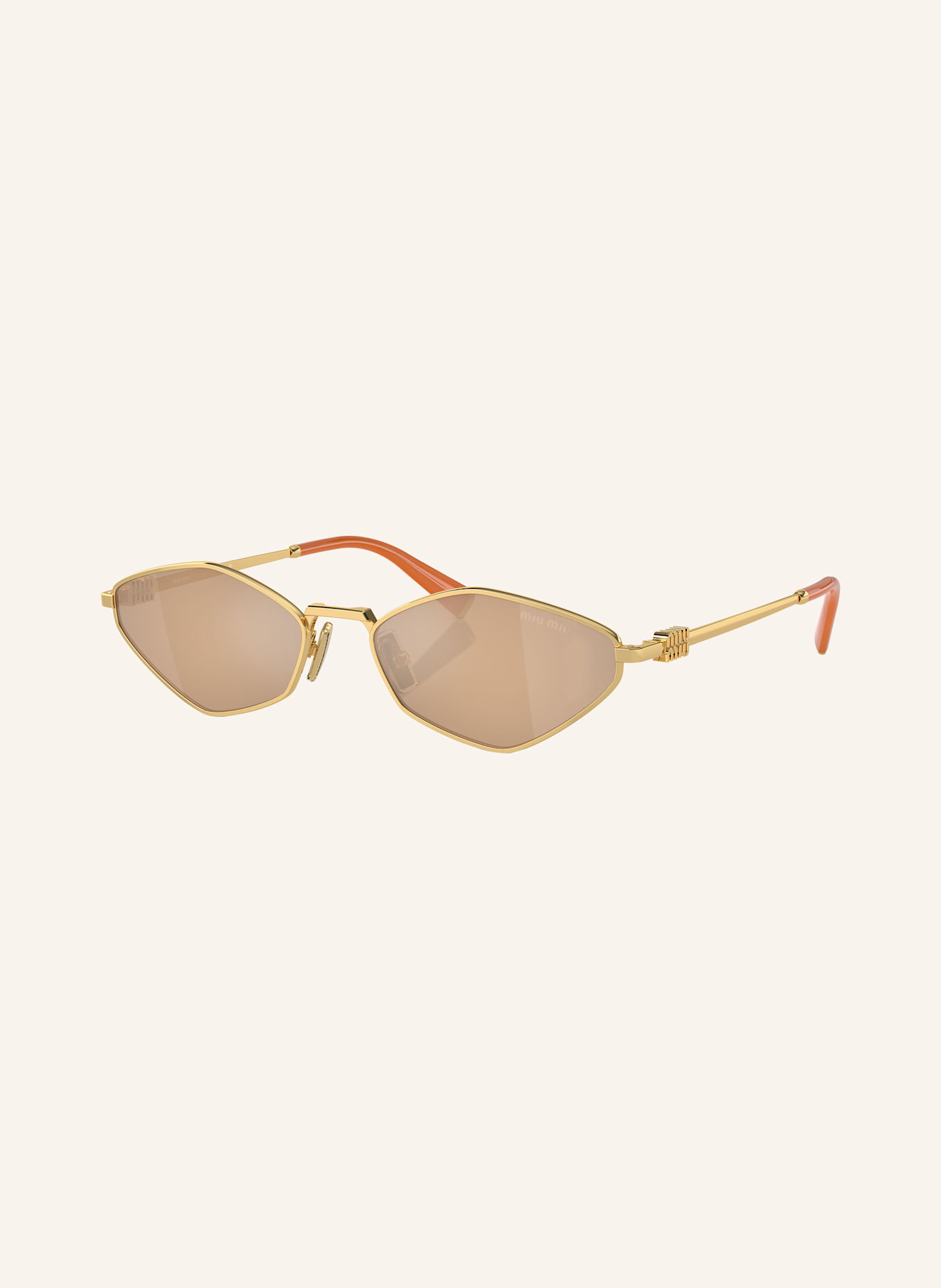 MIU MIU Sonnenbrille MU 56ZS: 5AK40D - GOLD/ ORANGE VERSPIEGELT