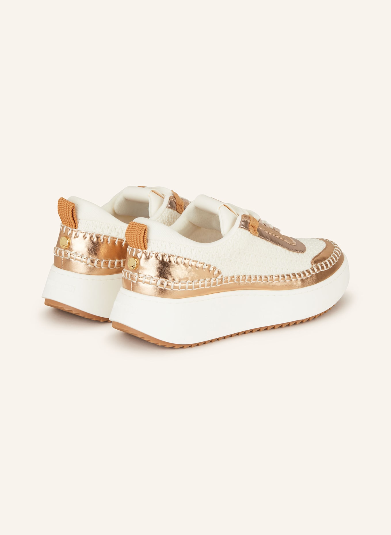 STEVE MADDEN Sneaker DOUBLETAKE: WEISS/ ROSÉGOLD