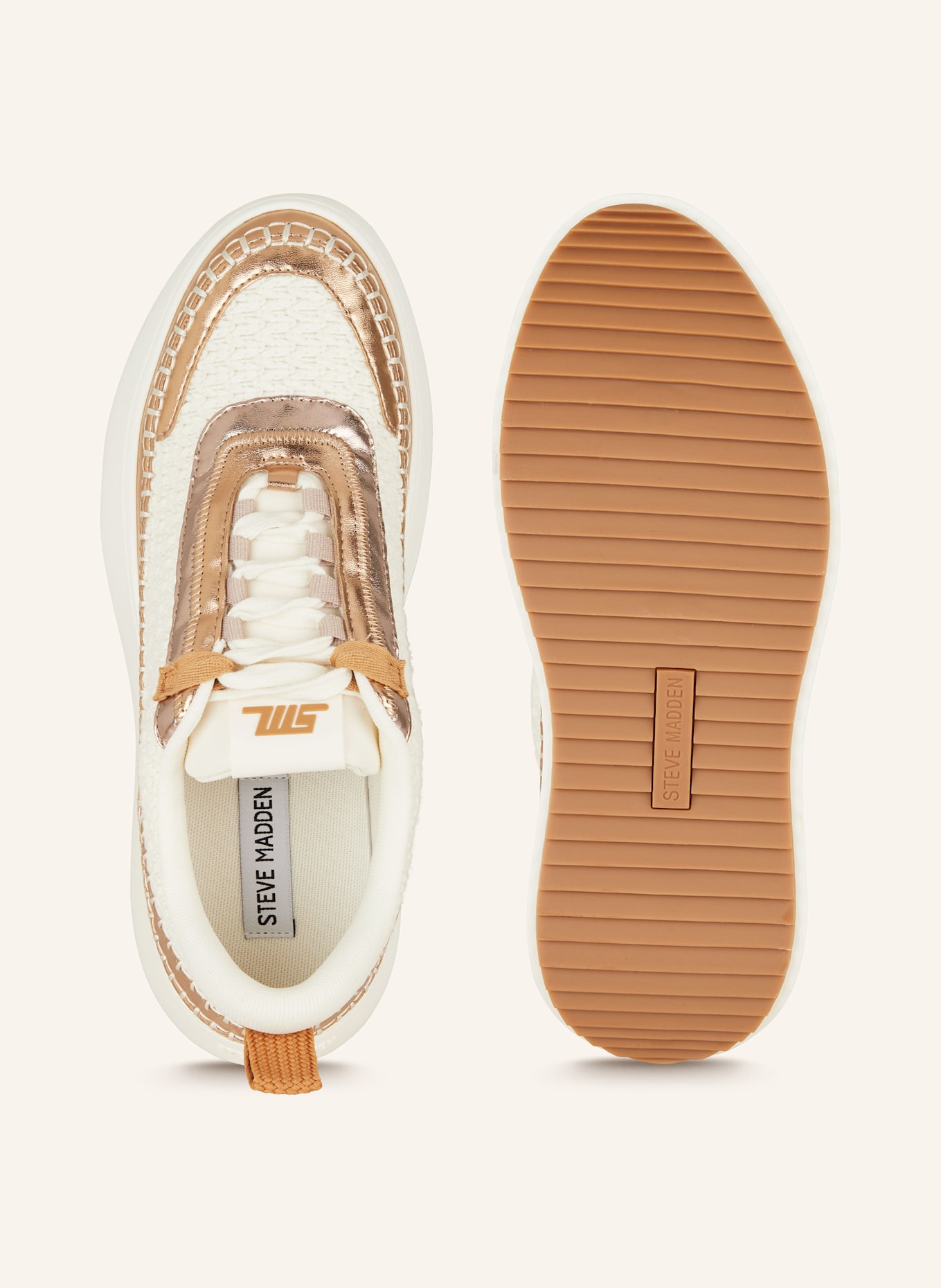 STEVE MADDEN Sneaker DOUBLETAKE: WEISS/ ROSÉGOLD