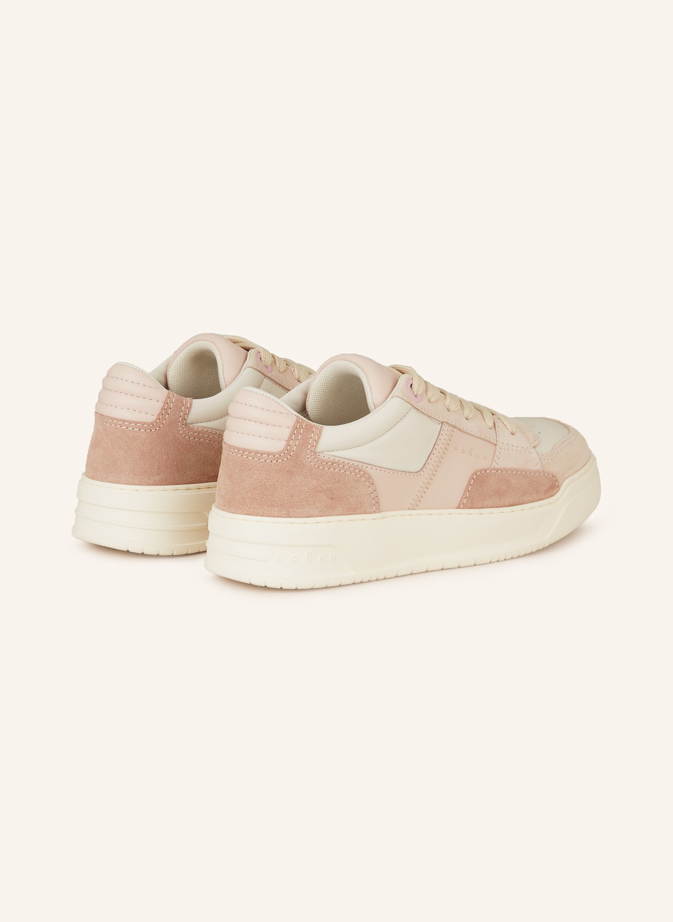 HOGAN Sneaker H667 ALLACCIATO: ROSA/ CREME/ ROSÉ