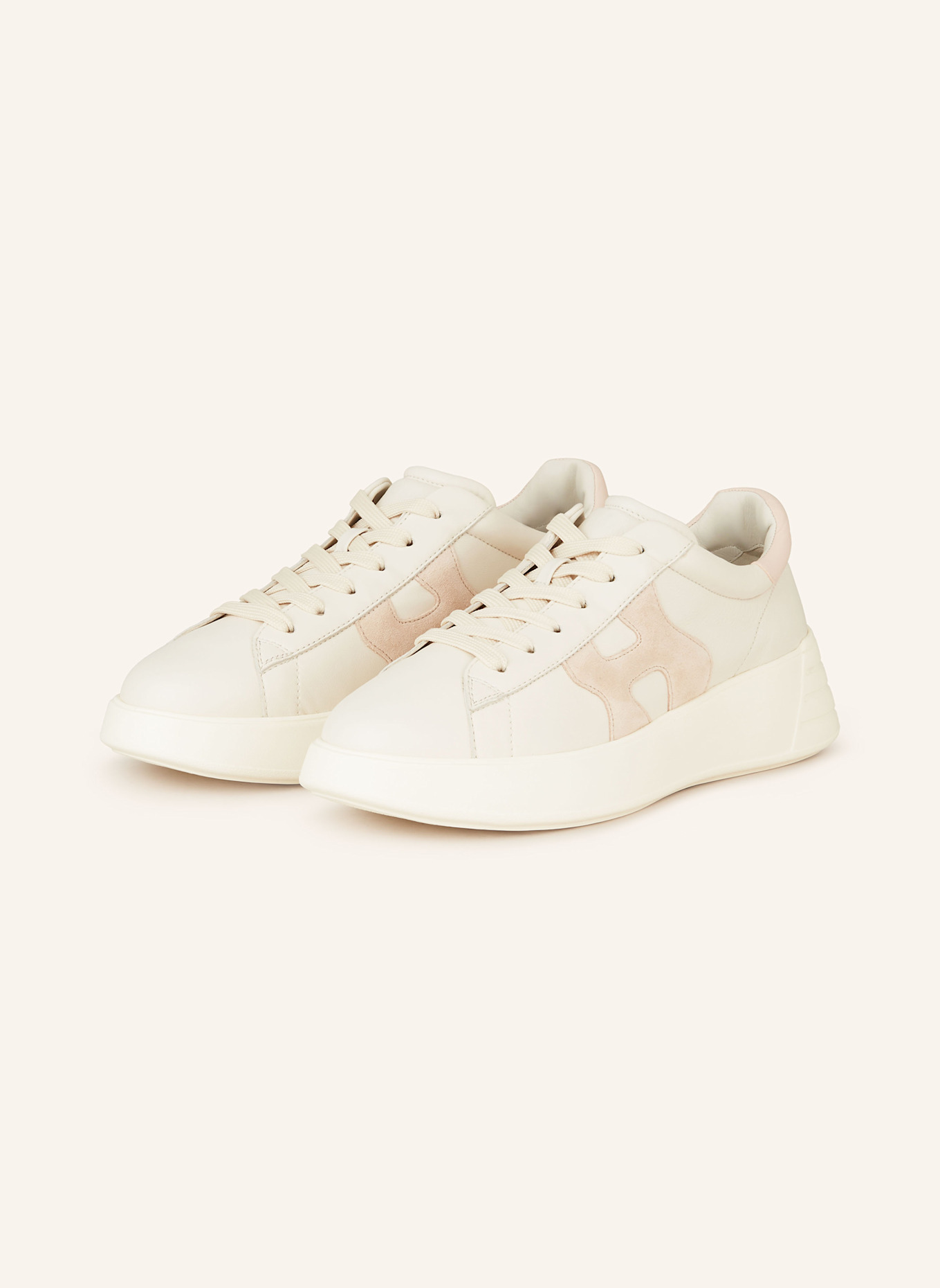 HOGAN Sneaker REBEL H562: ECRU / CREME / ROSÉ