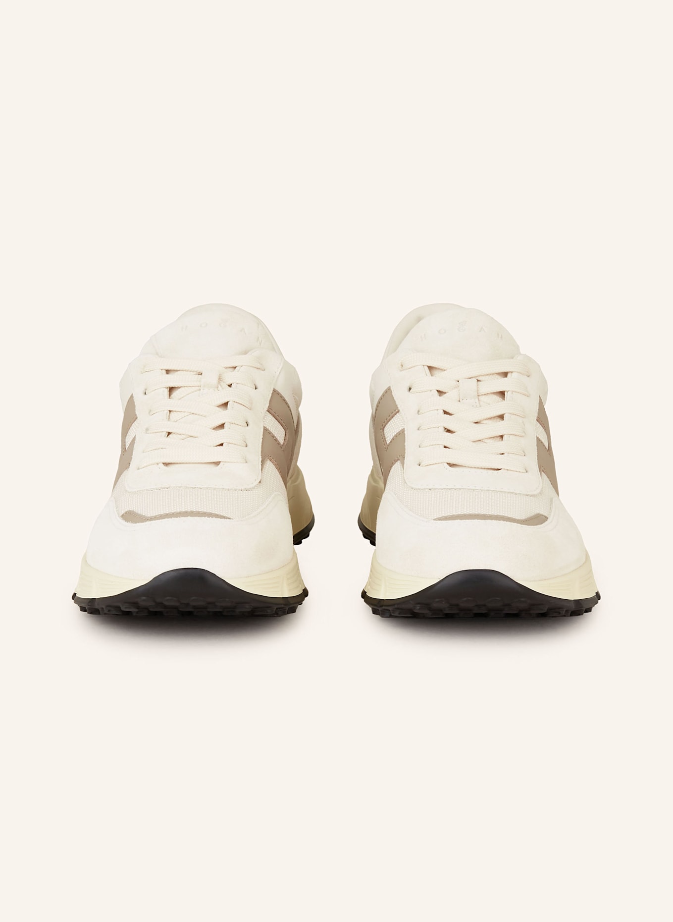 HOGAN Sneakersy HYPERLIGHT: KREMOWY/ ECRU/ SZAROBRĄZOWY
