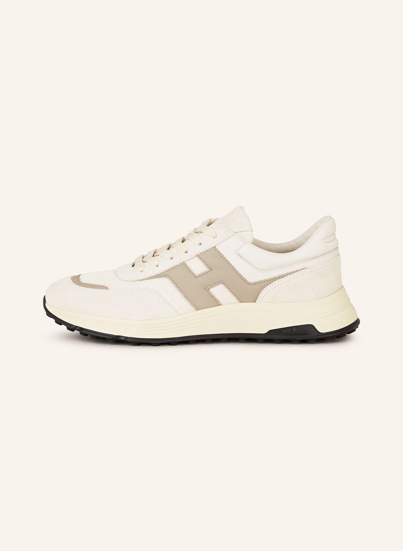 HOGAN Sneakersy HYPERLIGHT: KREMOWY/ ECRU/ SZAROBRĄZOWY