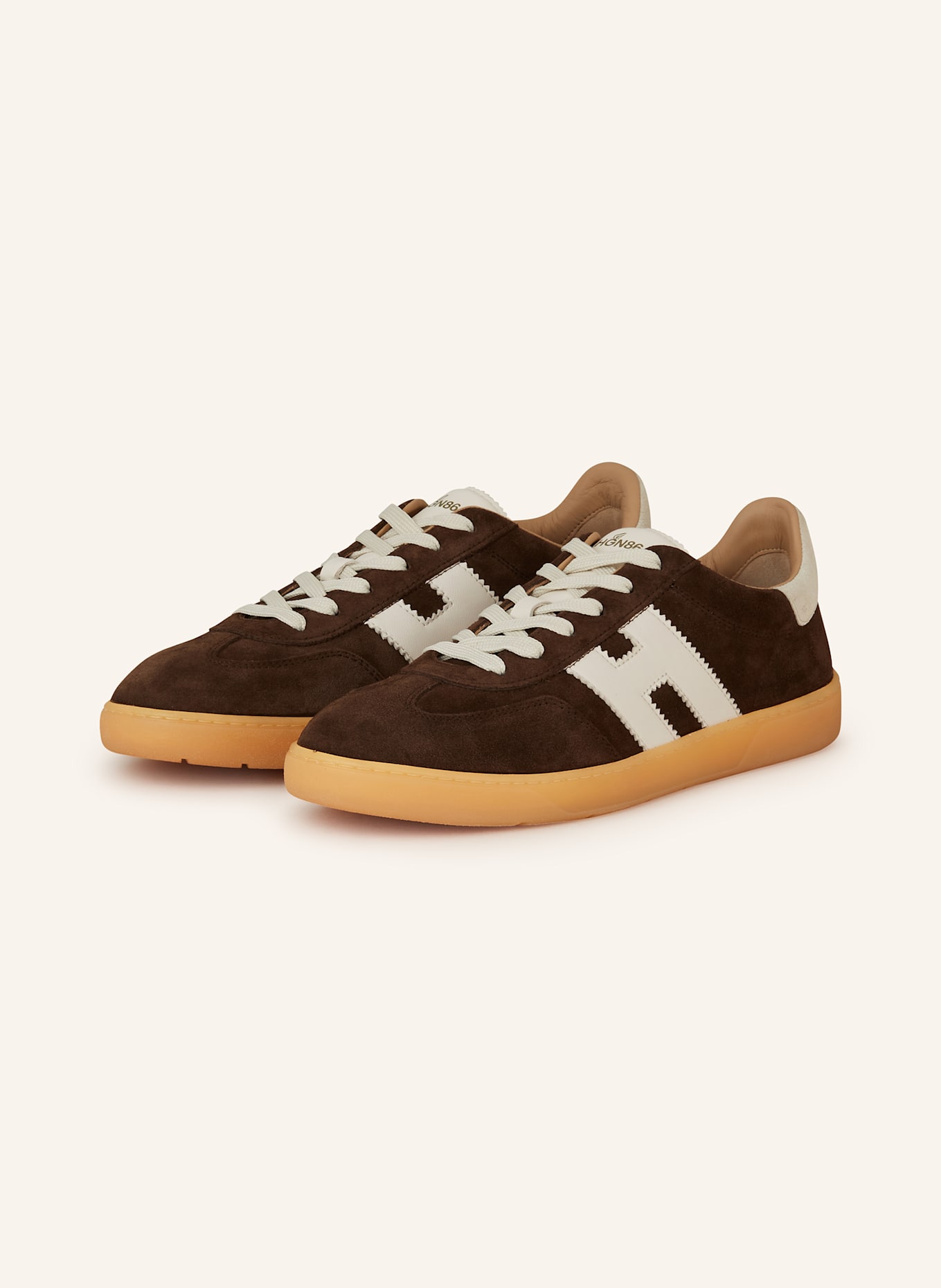 HOGAN Sneakers in brown/ ecru