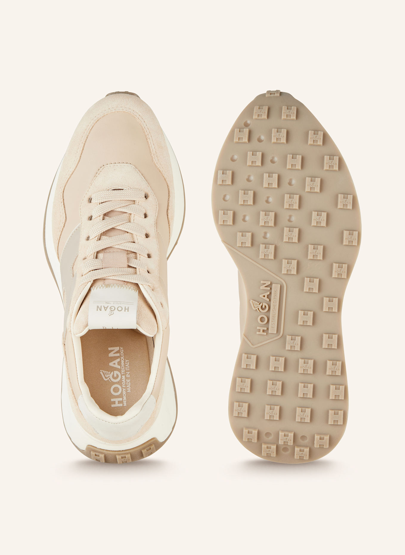 HOGAN Sneakersy H641 ALLACCIATO: BEŻOWY