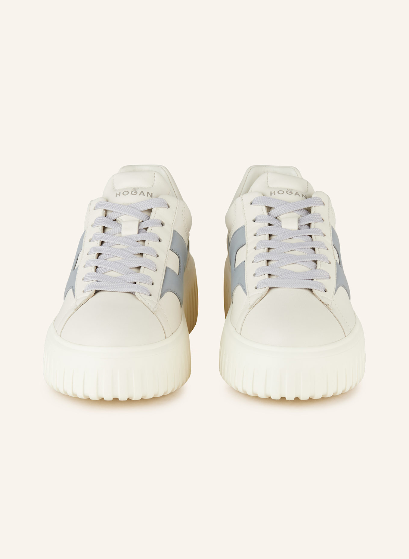 HOGAN Sneakersy H-STRIPES: BIAŁY/ SZARONIEBIESKI
