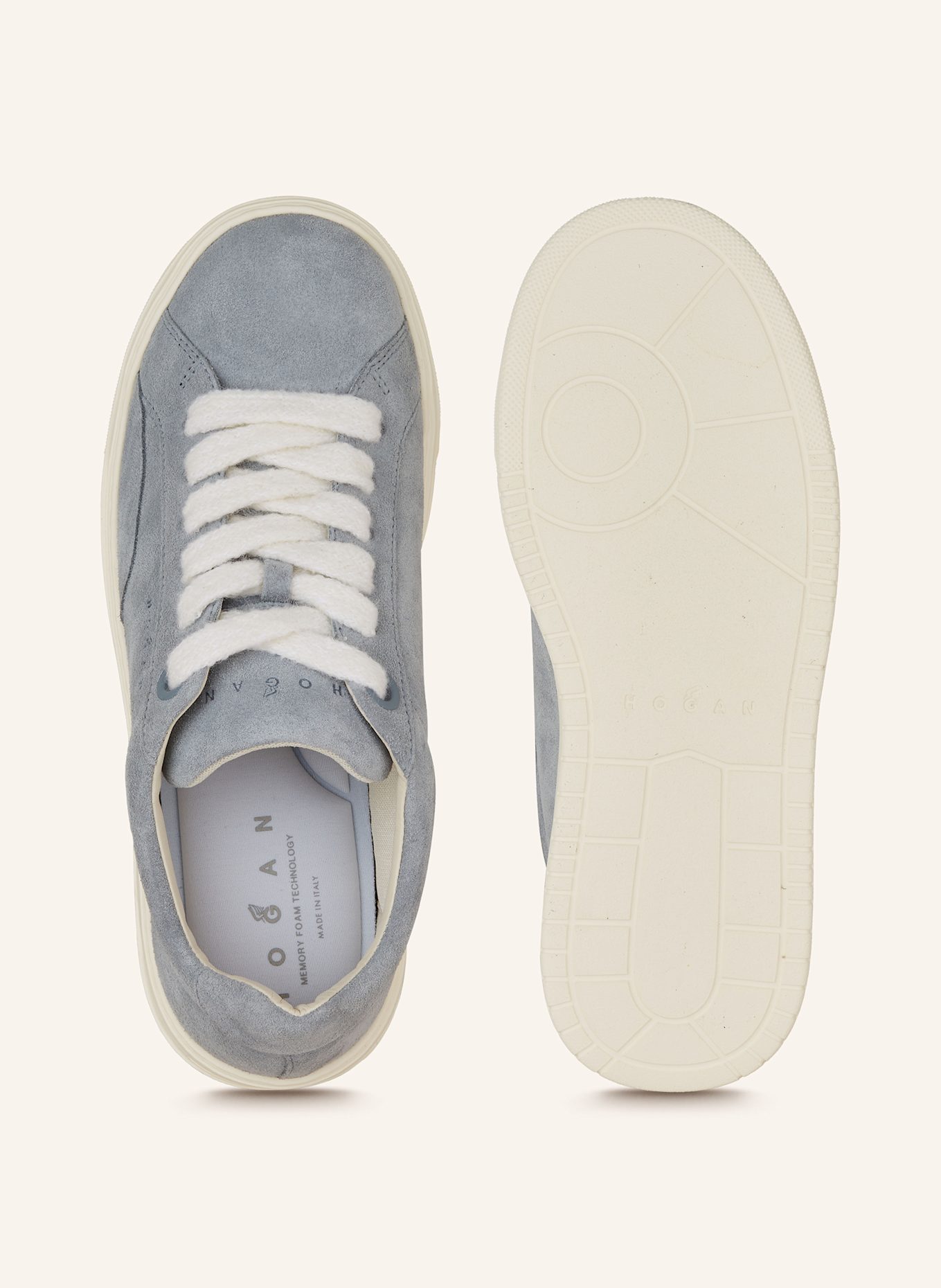 HOGAN Sneakersy H667 ALLACCIATO: SZARONIEBIESKI