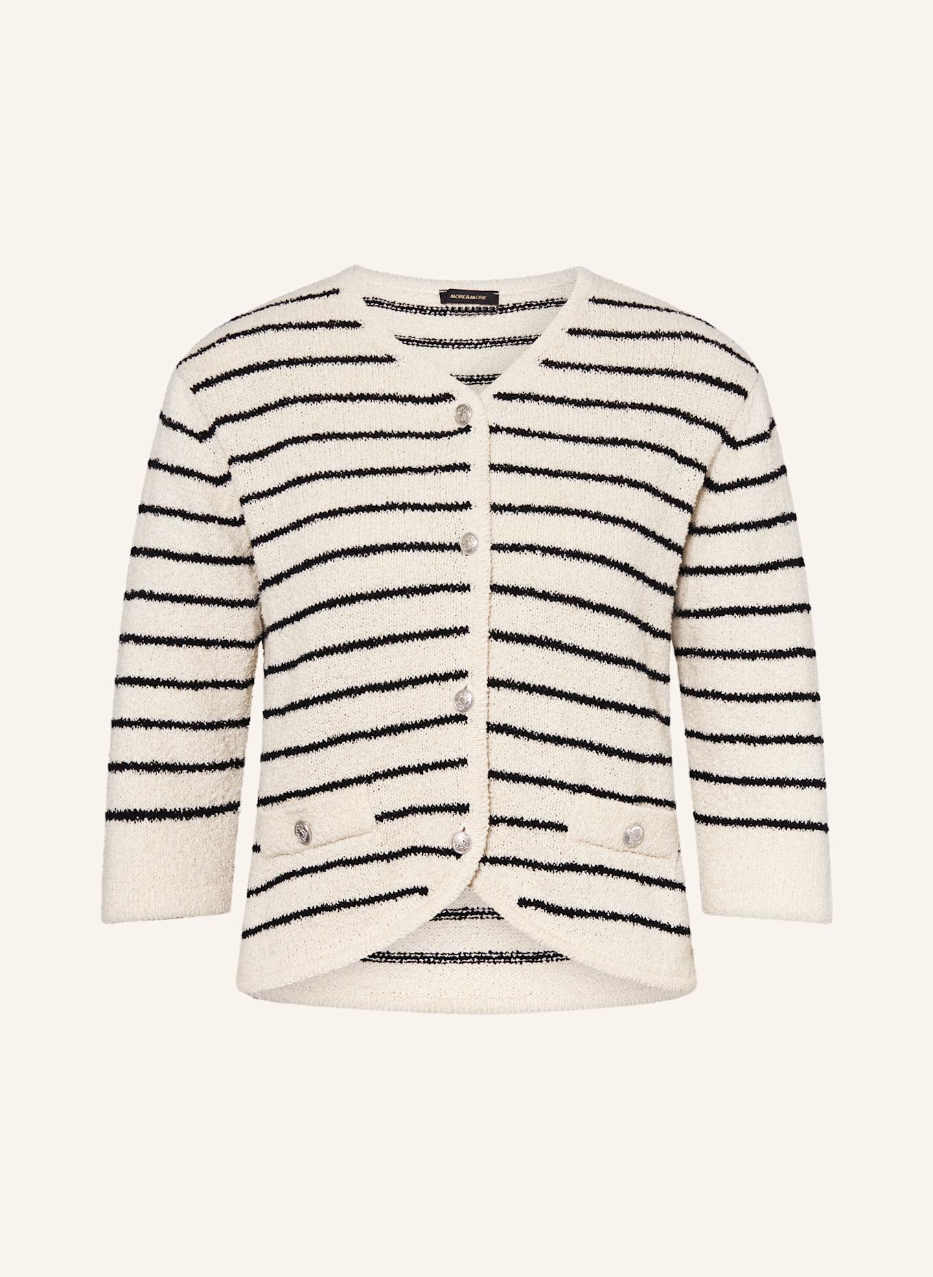 MORE & MORE Strickjacke: CREME / SCHWARZ