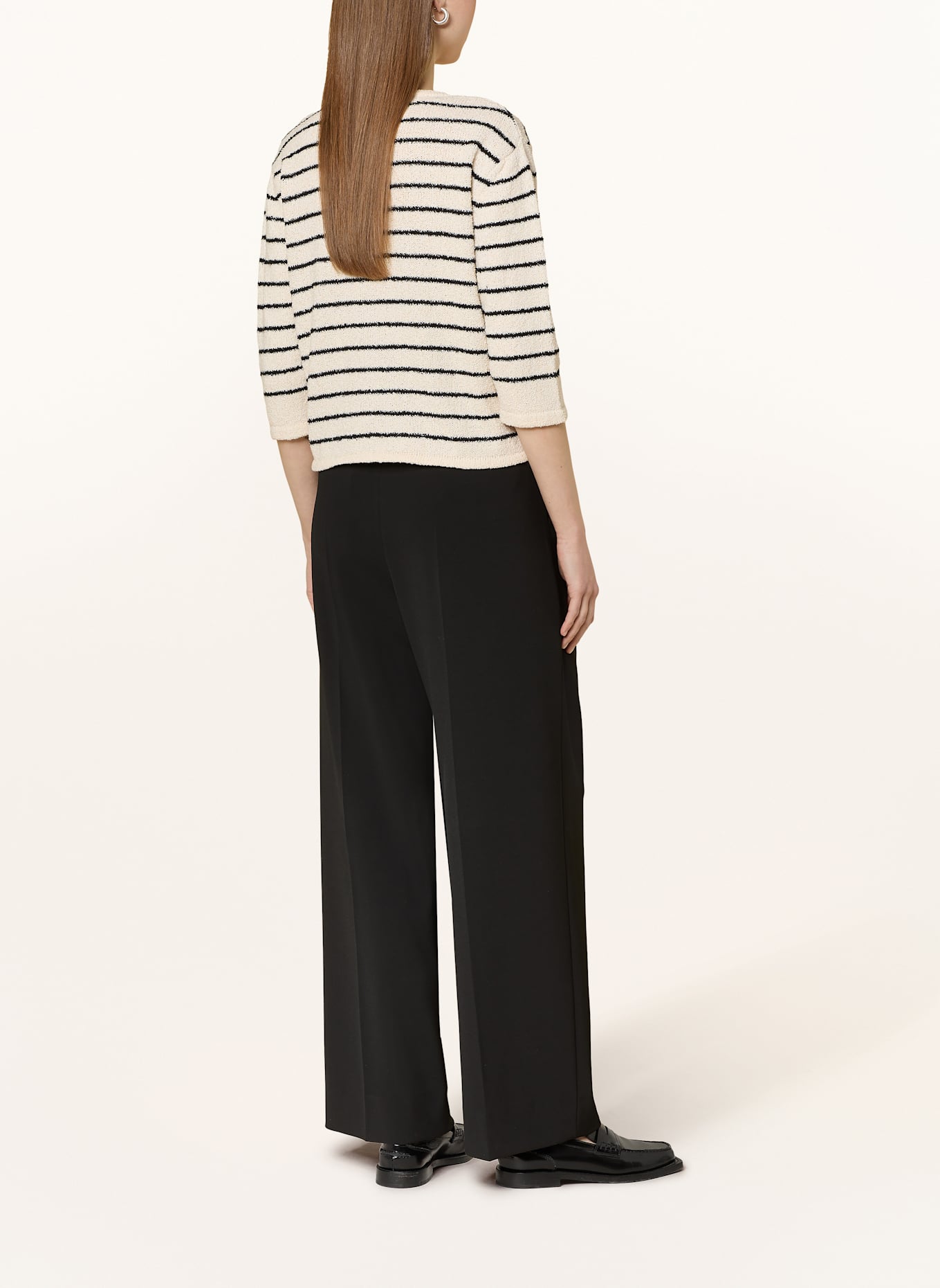 MORE & MORE Strickjacke: CREME / SCHWARZ