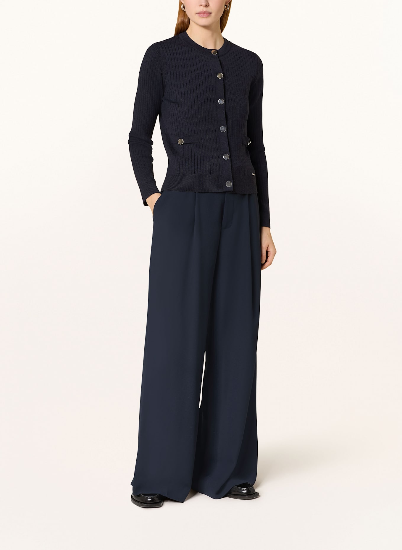 MORE & MORE Strickjacke: DUNKELBLAU