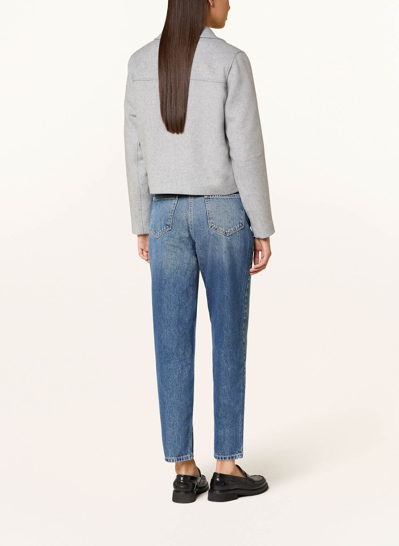 MORE & MORE Alexis jeans, Color: 0962 Urban Bliss Longline-Shorts in mittelblauer Waschung mit hohem Bund und Zierrissen (Image 3)