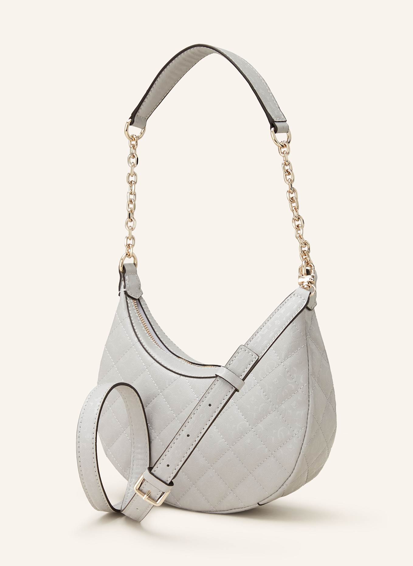 GUESS Schultertasche BESSEY: HELLGRAU