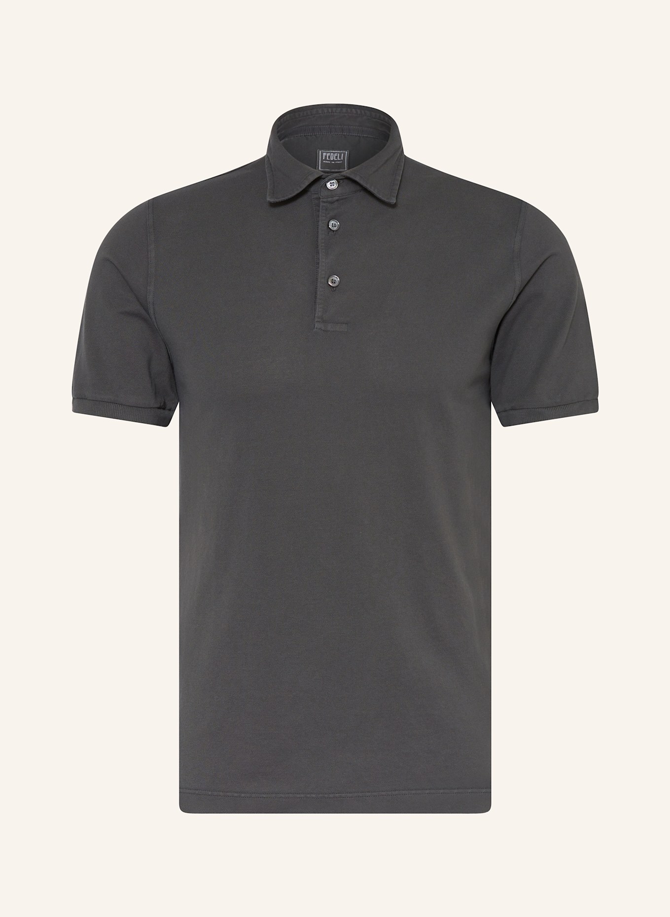 FEDELI Piqué polo shirt: DARK GRAY