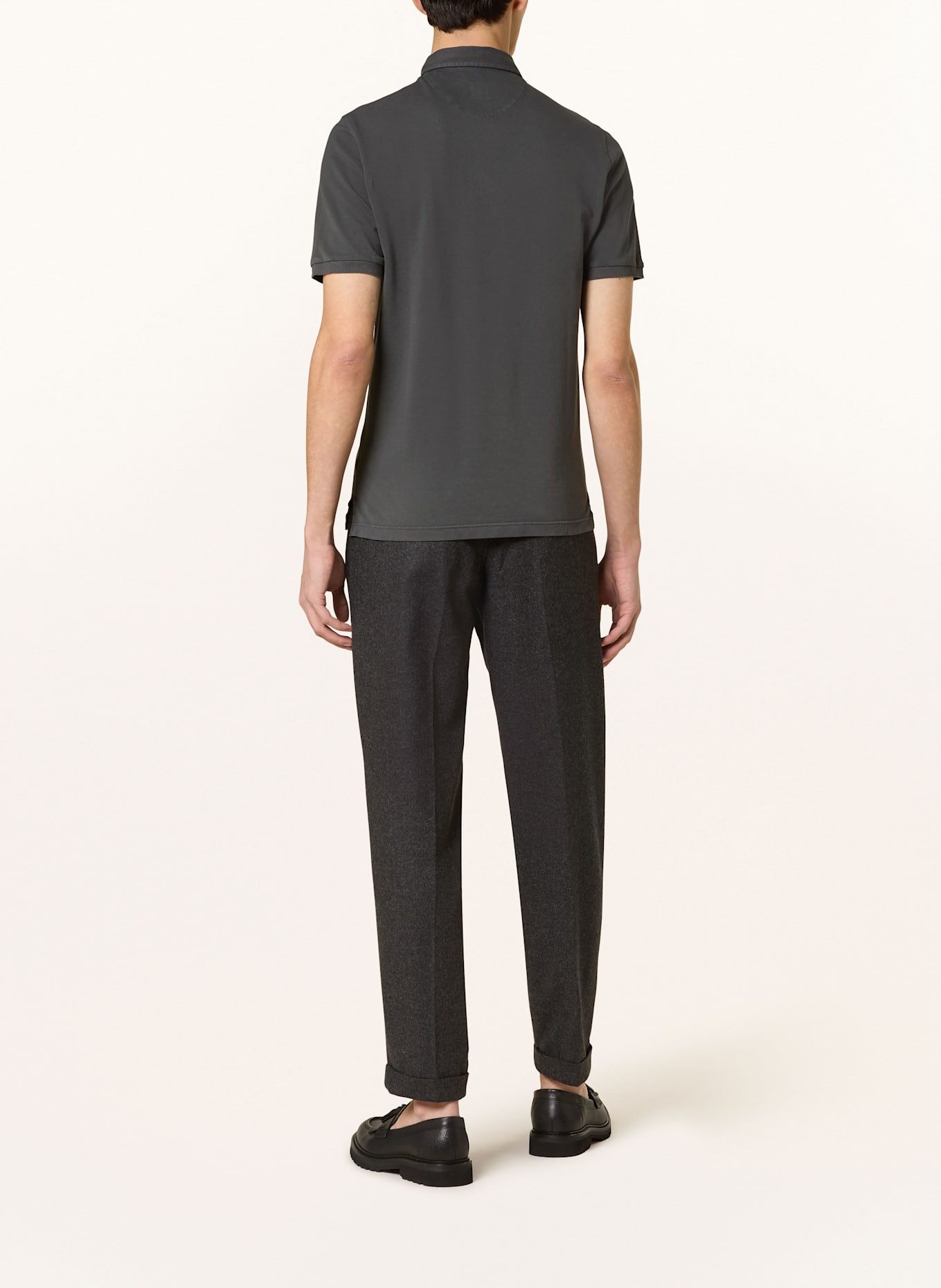 FEDELI Piqué polo shirt: DARK GRAY