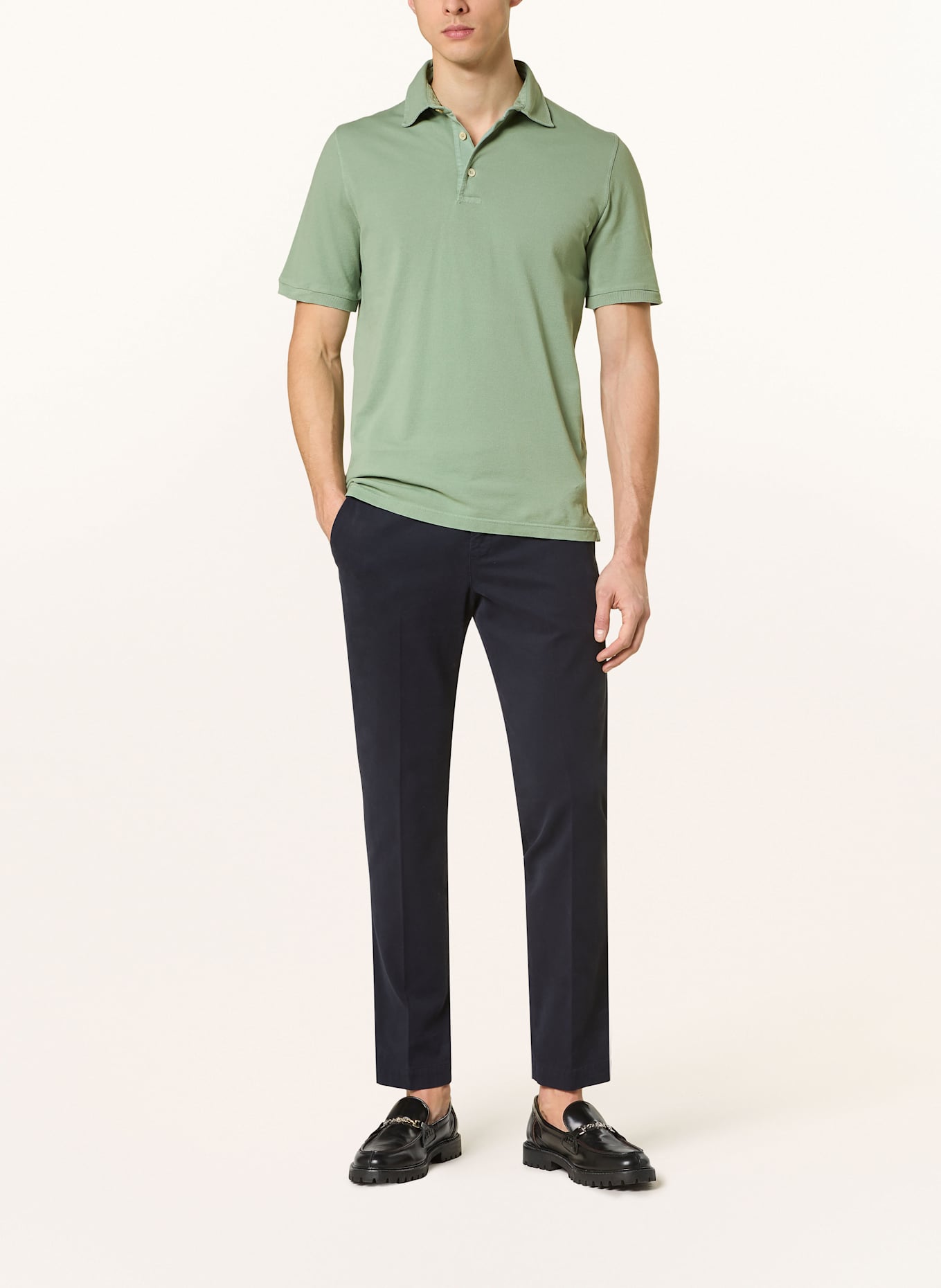 FEDELI Piqué-Poloshirt: HELLGRÜN