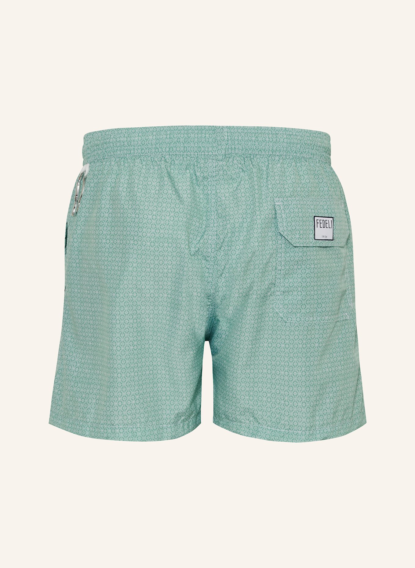 FEDELI Kąpielówki bokserki MADEIRA: JASNOZIELONY / BIAŁY