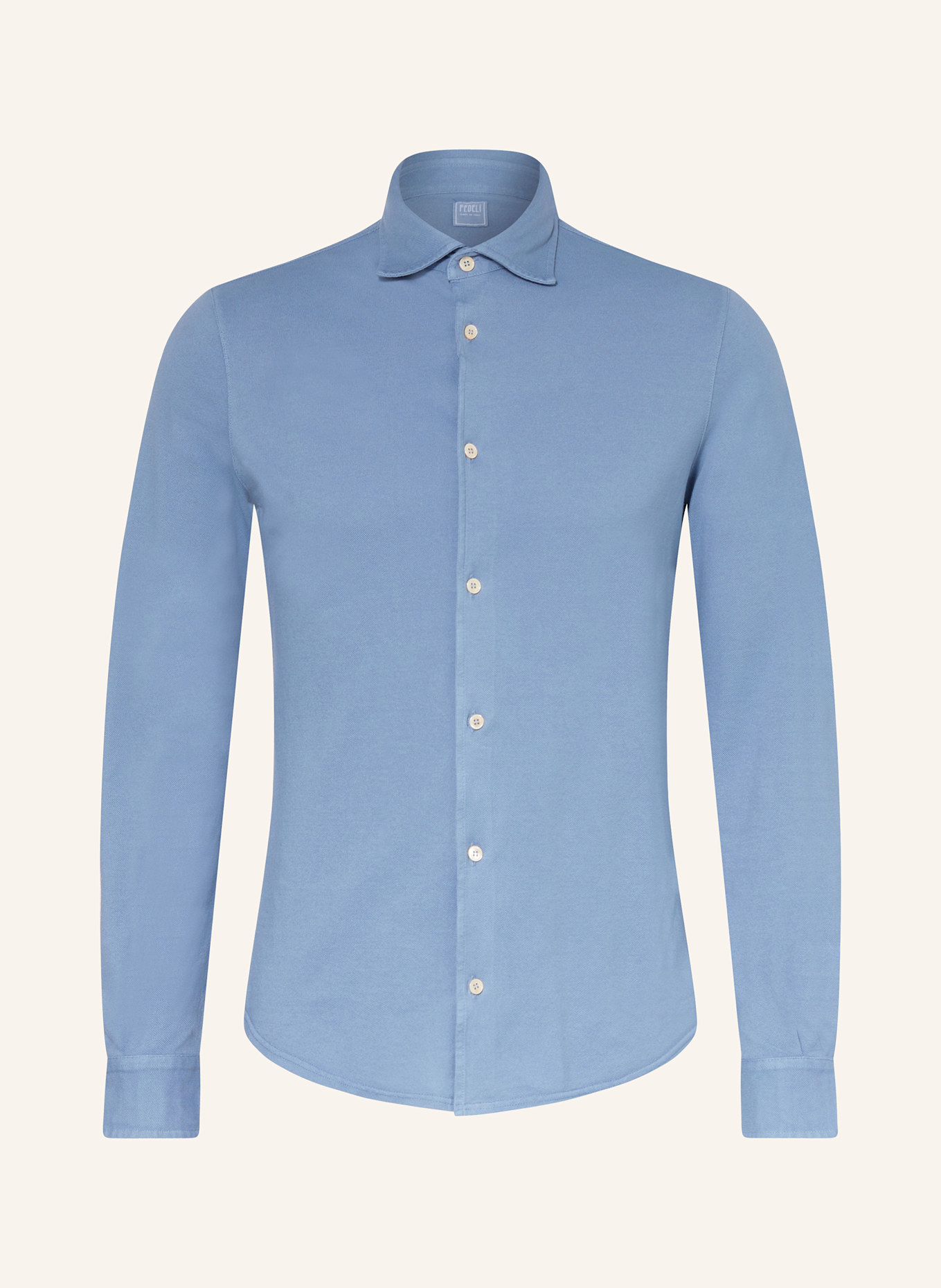 FEDELI Piké košile Custom Fit: TMAVĚ MODRÁ