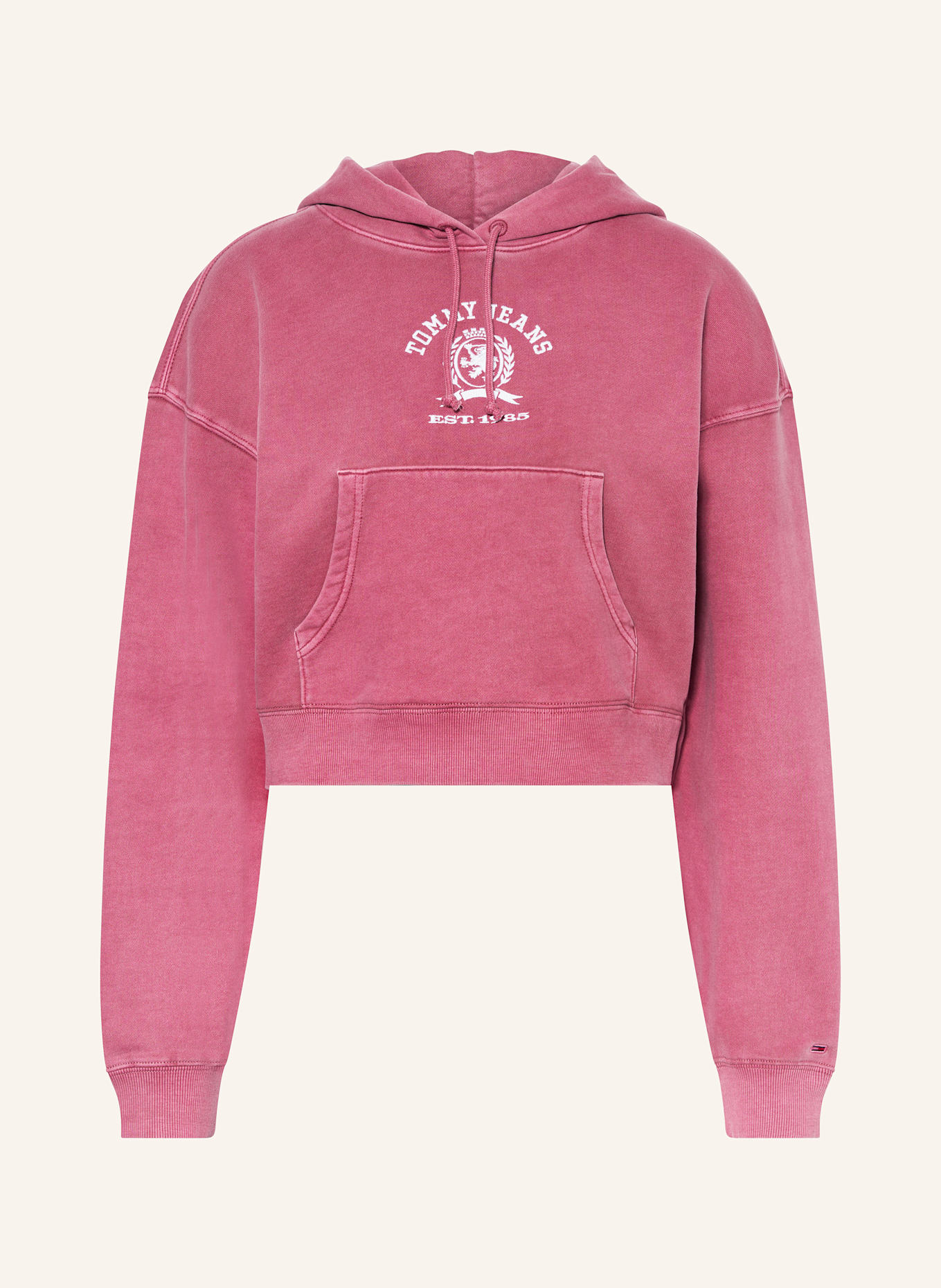TOMMY JEANS Cropped hoodie: FUCHSIA
