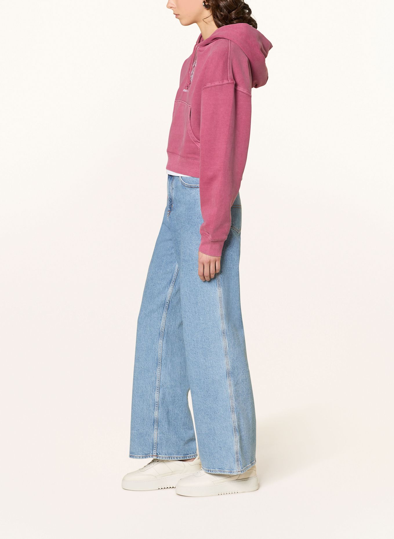 TOMMY JEANS Cropped hoodie: FUCHSIA