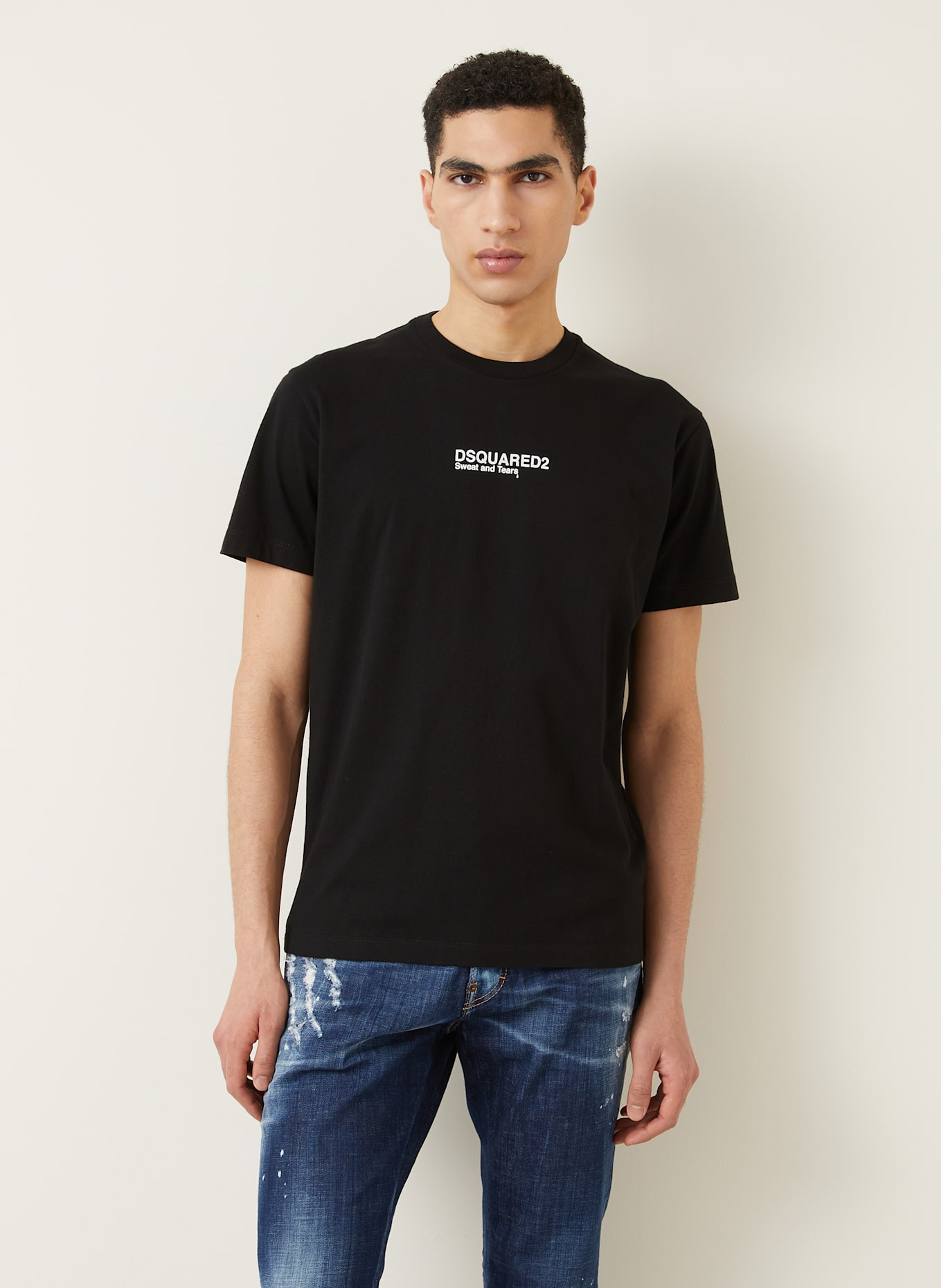 DSQUARED2 T-Shirt COOL FIT: SCHWARZ/ WEISS