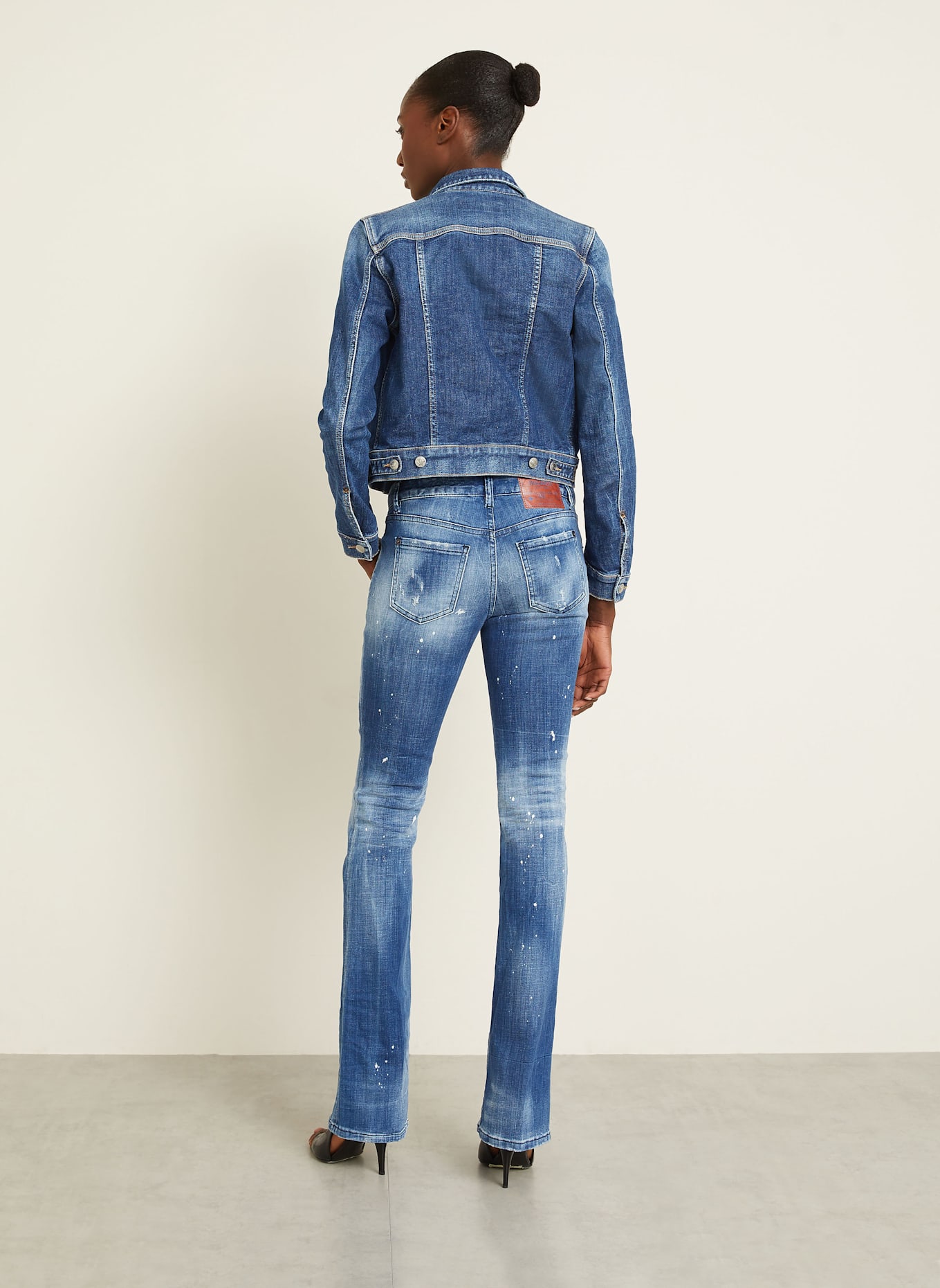 DSQUARED2 Flared Jeans FILO: 470 NAVY BLUE