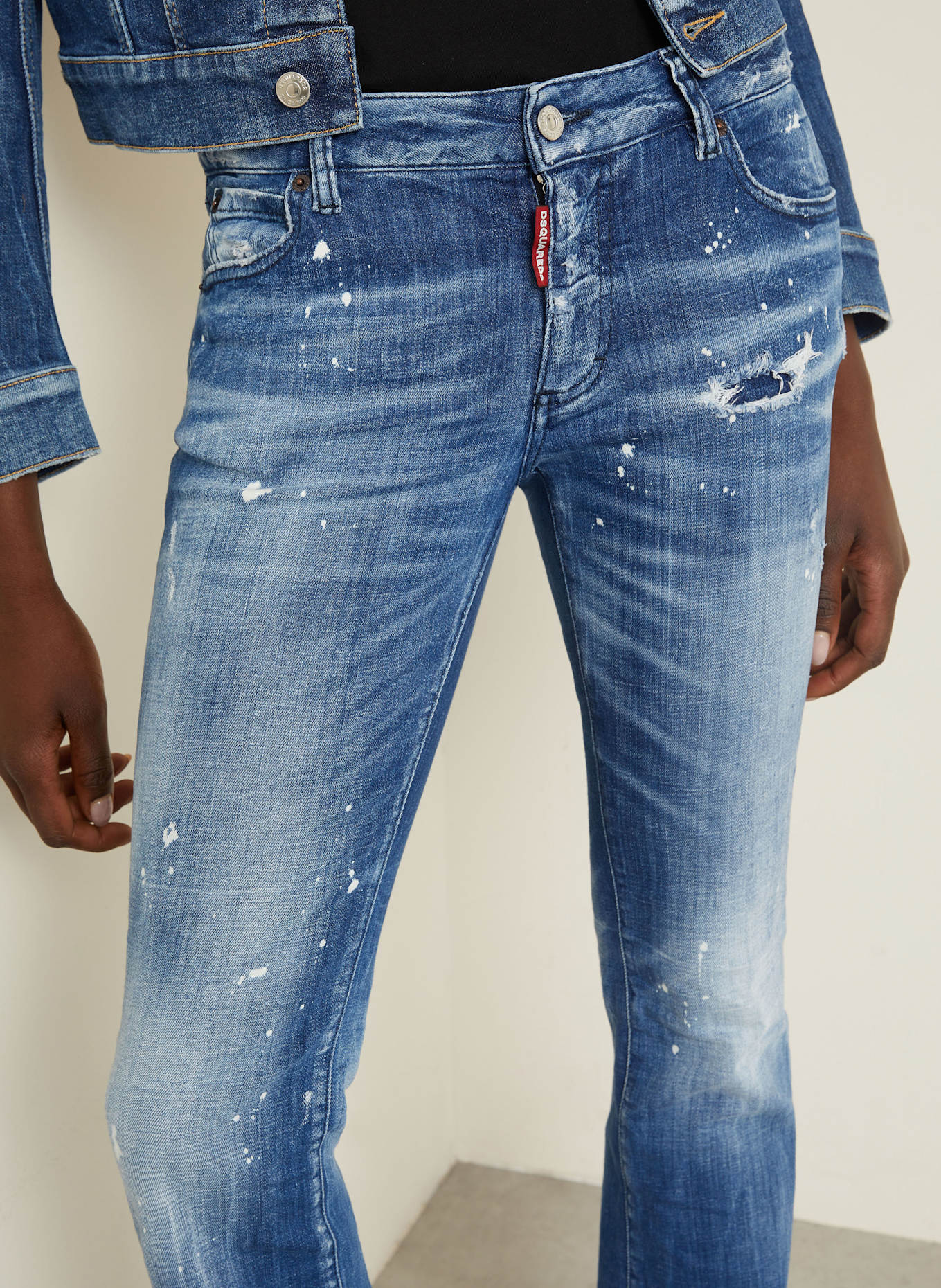 DSQUARED2 Flared Jeans FILO: 470 NAVY BLUE