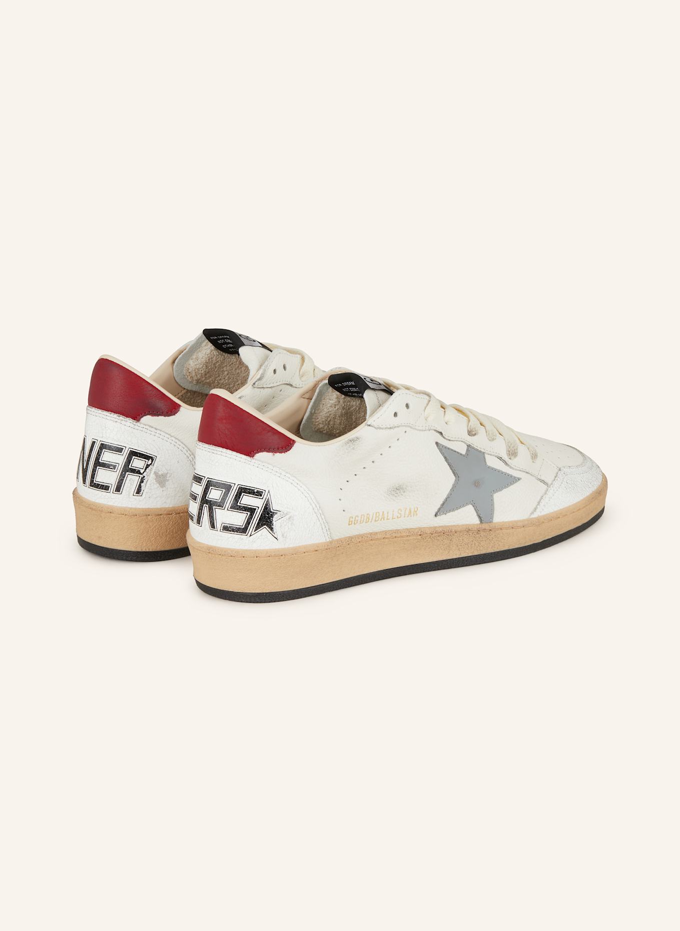 GOLDEN GOOSE Sneakersy BALL STAR: BIAŁY / CIEMNOCZERWONY