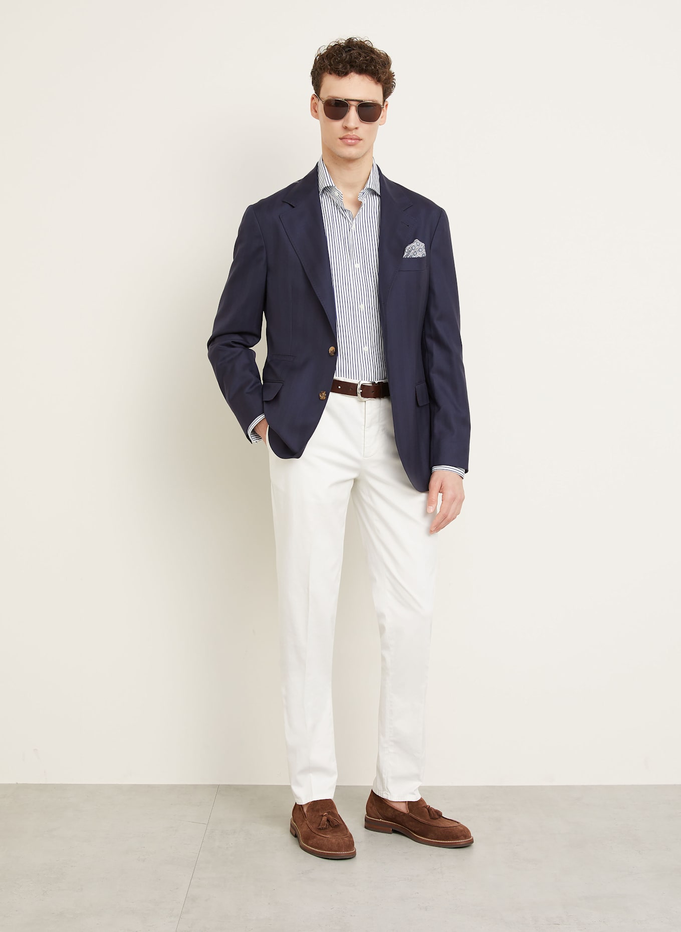 BRUNELLO CUCINELLI Chino : WEISS