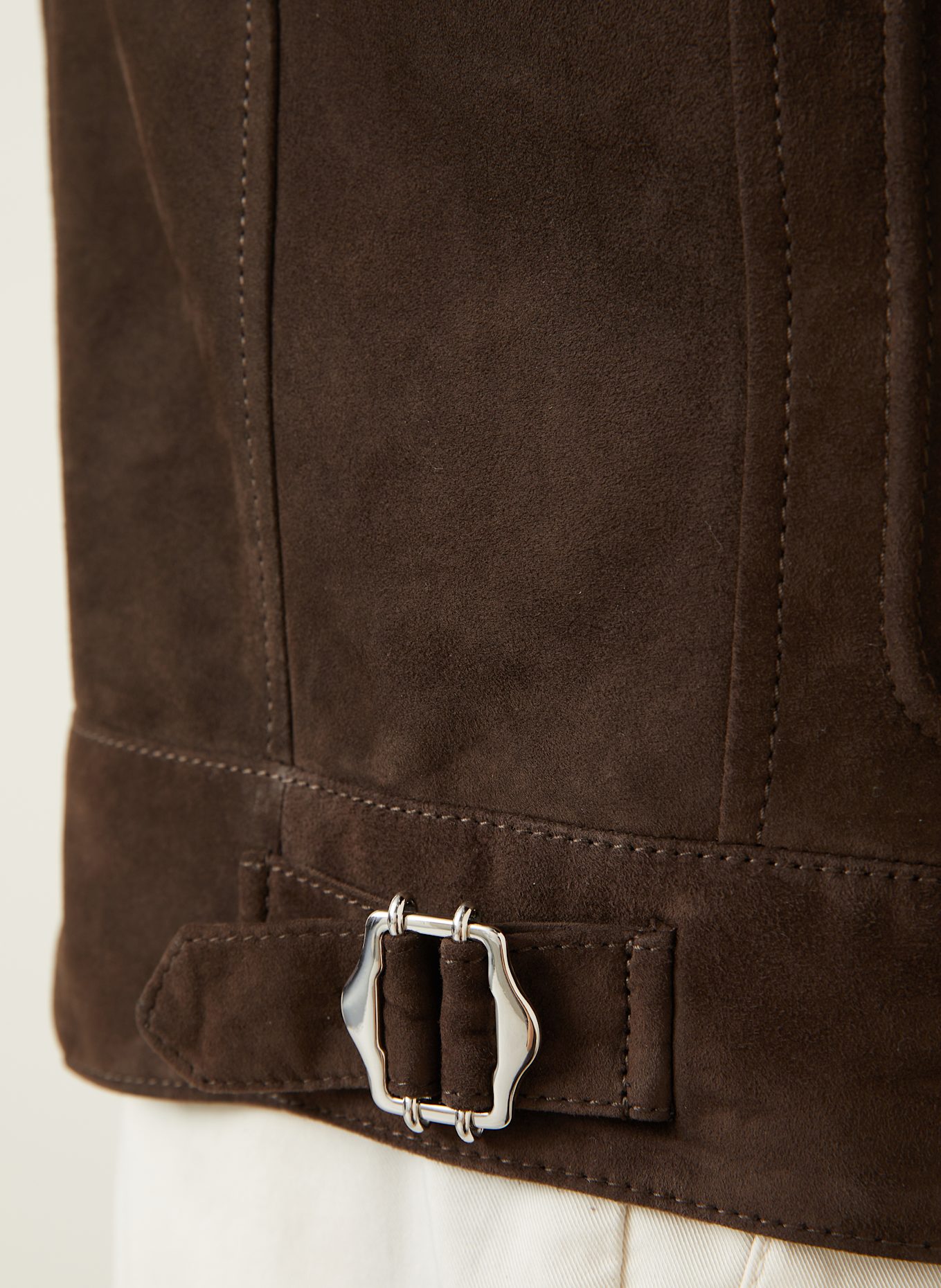 BRUNELLO CUCINELLI Leather jacket: DARK BROWN