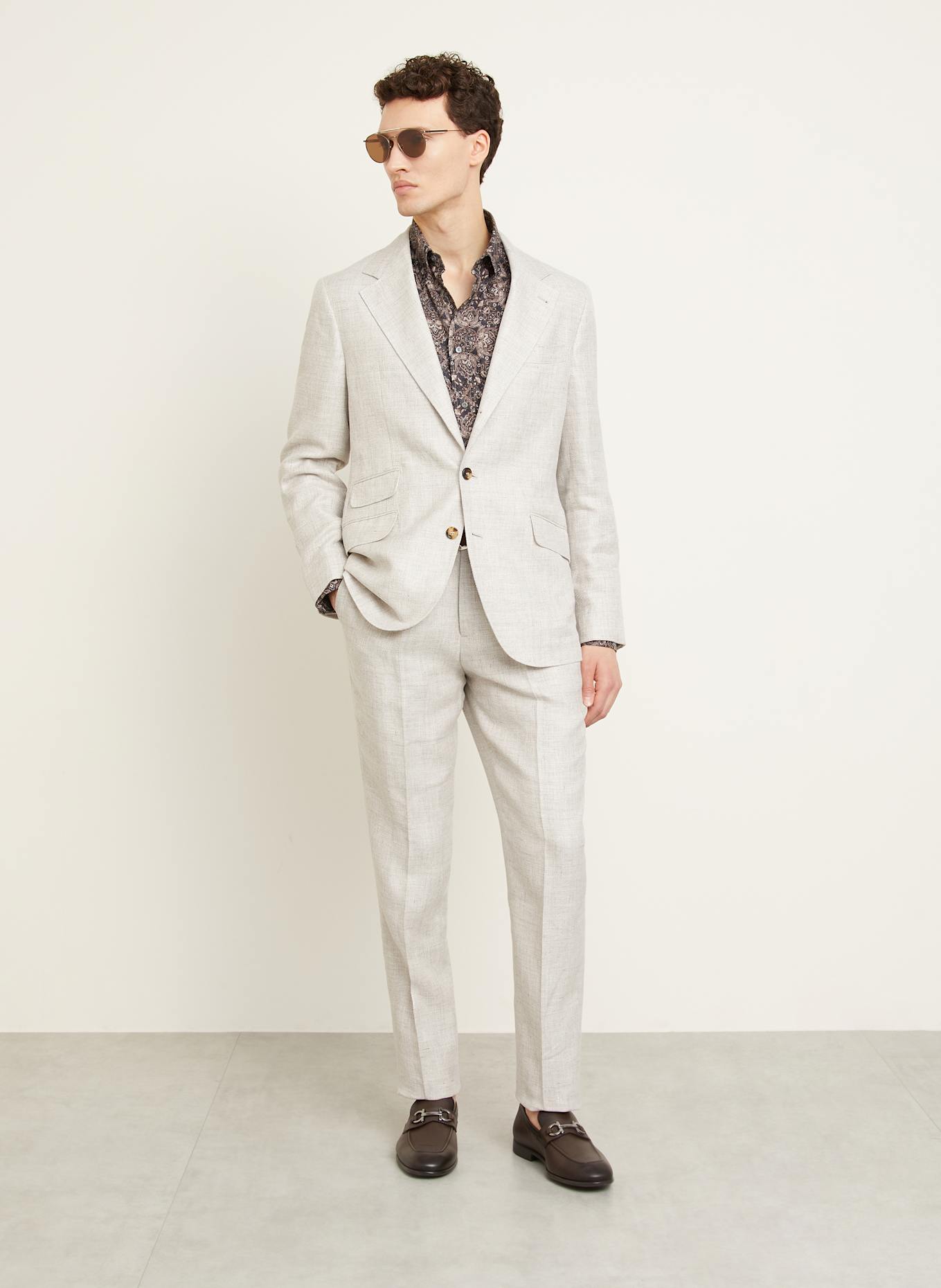 BRUNELLO CUCINELLI Suit slim fit with linen: C2165 JUTA