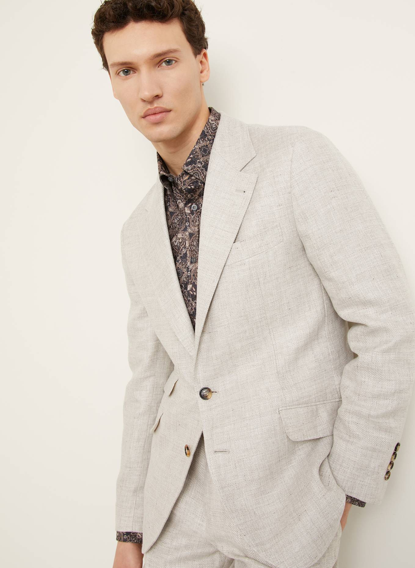 BRUNELLO CUCINELLI Suit slim fit with linen: C2165 JUTA