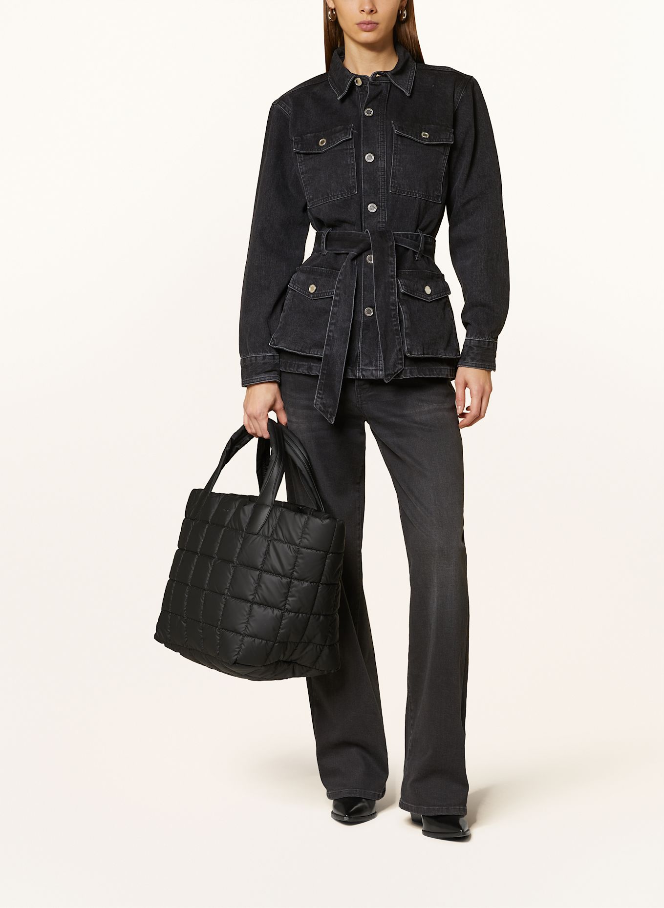 Vee Collective Shopper PORTER TOTE MEDIUM: SCHWARZ