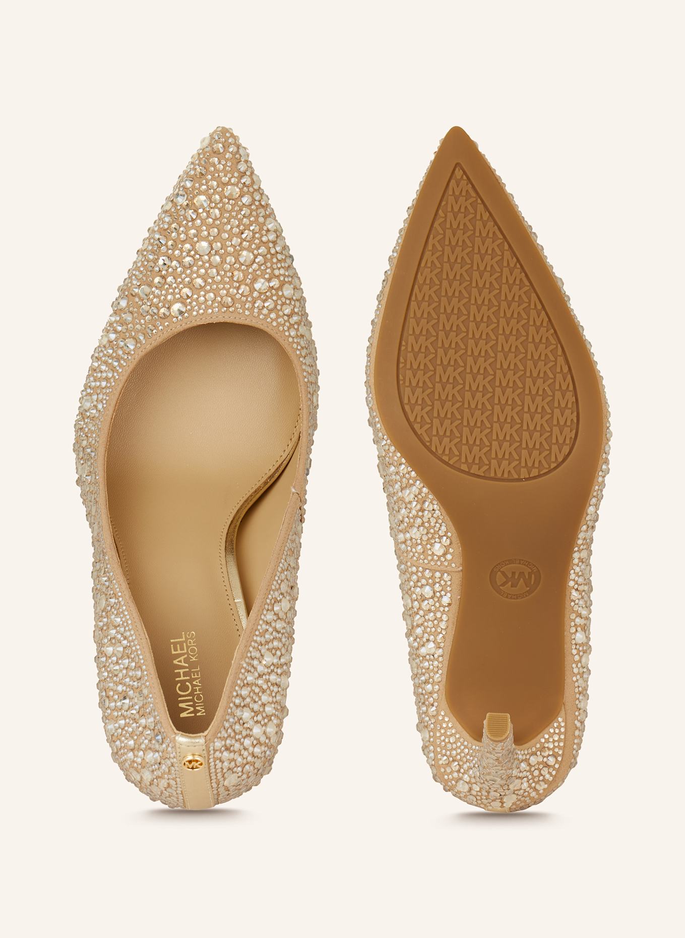 MICHAEL KORS Pumps ALINA FLEX mit Schmucksteinen: 740 PALE GOLD