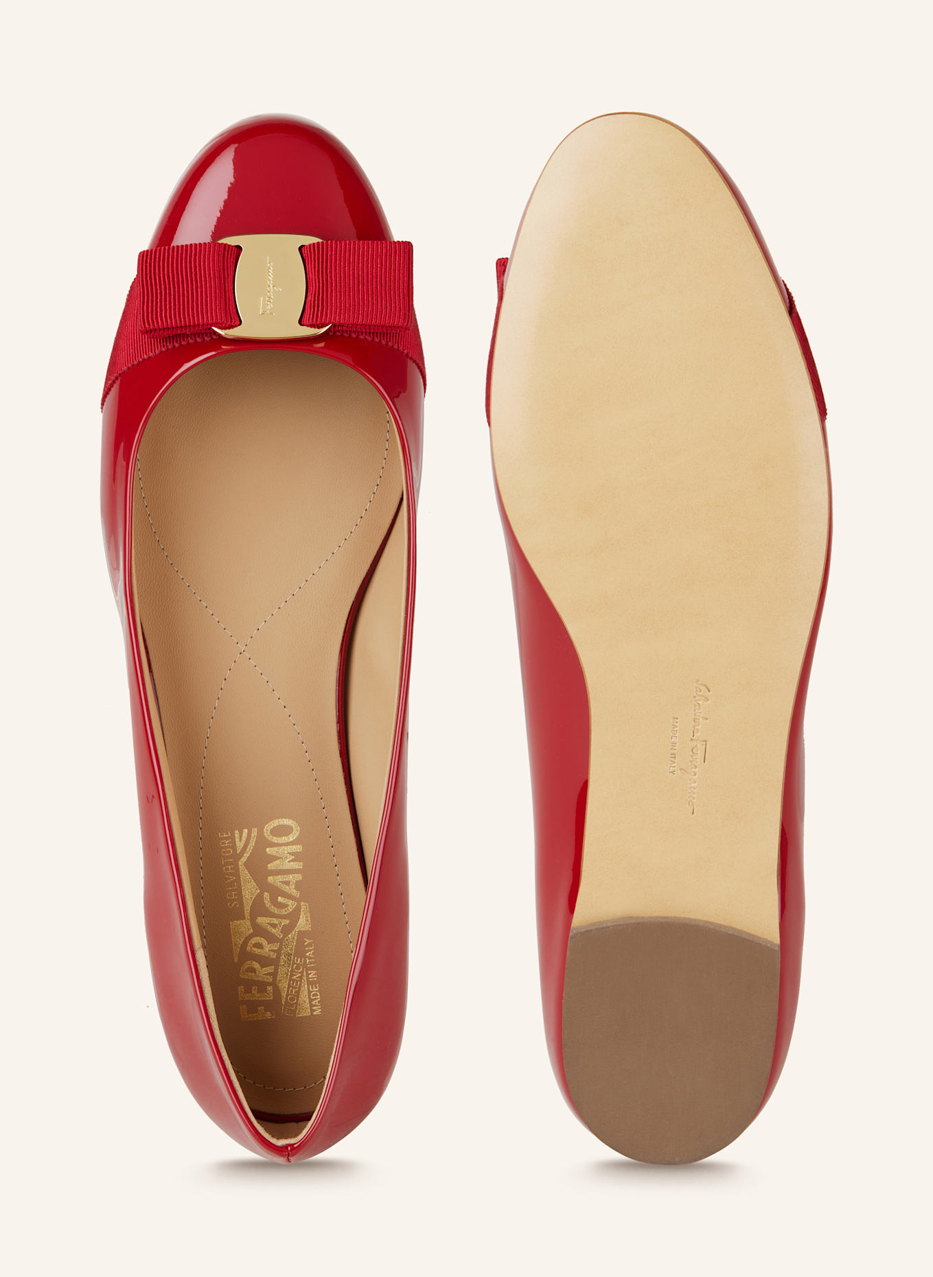 FERRAGAMO Ballet flats VARINA: RED