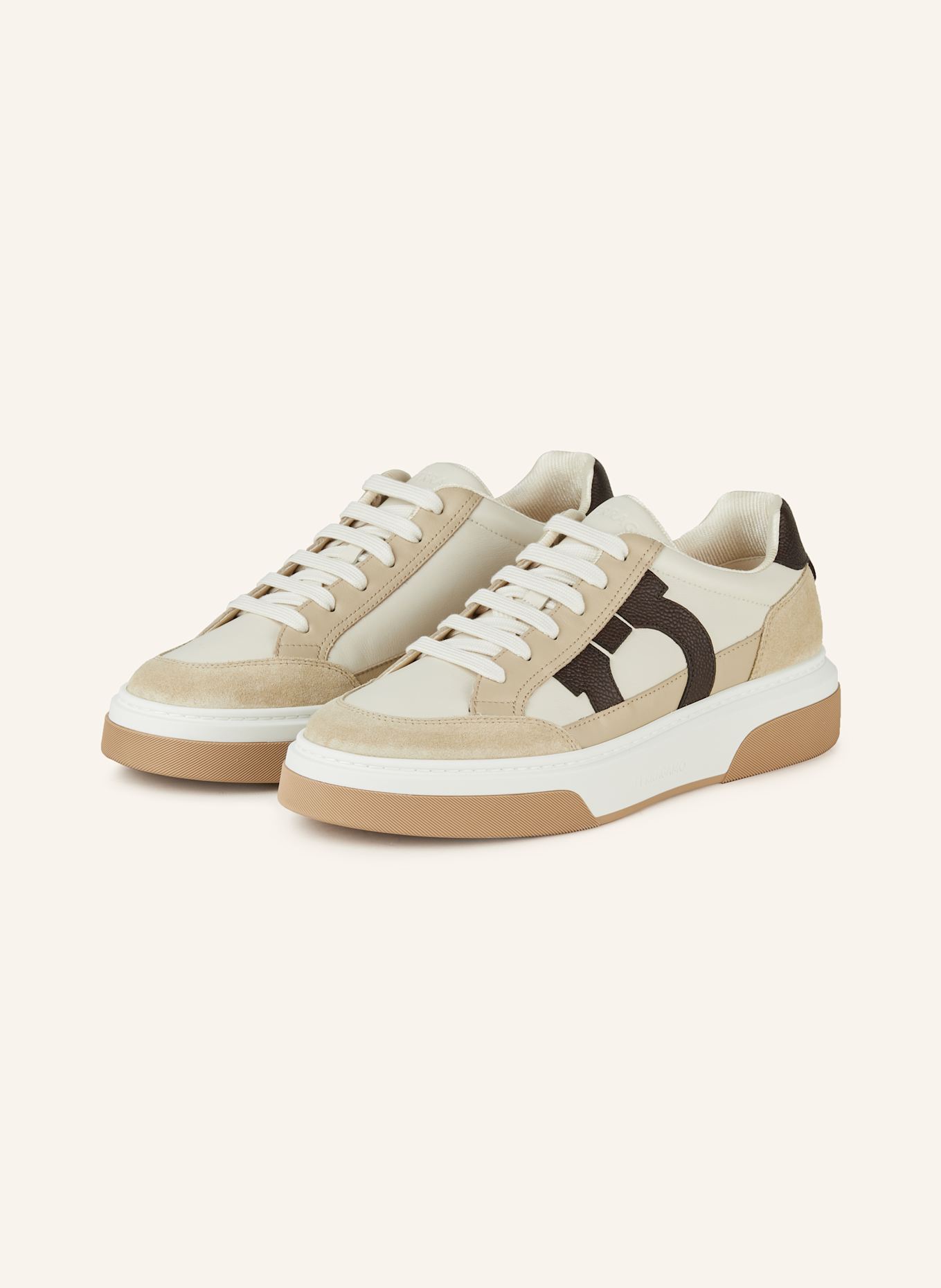 FERRAGAMO Sneakers: CREAM / BEIGE