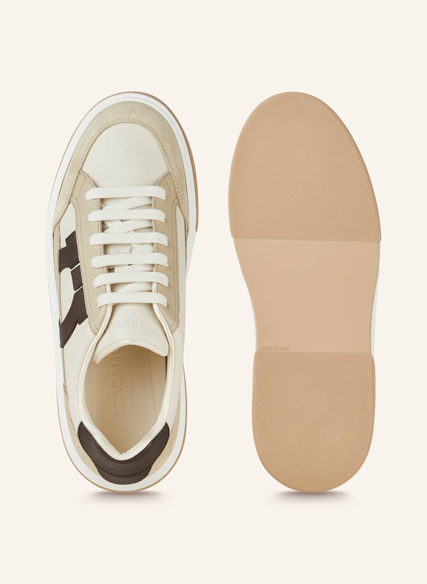 FERRAGAMO Sneakers: CREAM / BEIGE