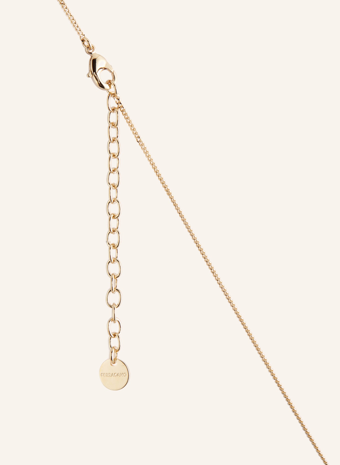 FERRAGAMO Halskette GANWAVPE: GOLD / WEISS