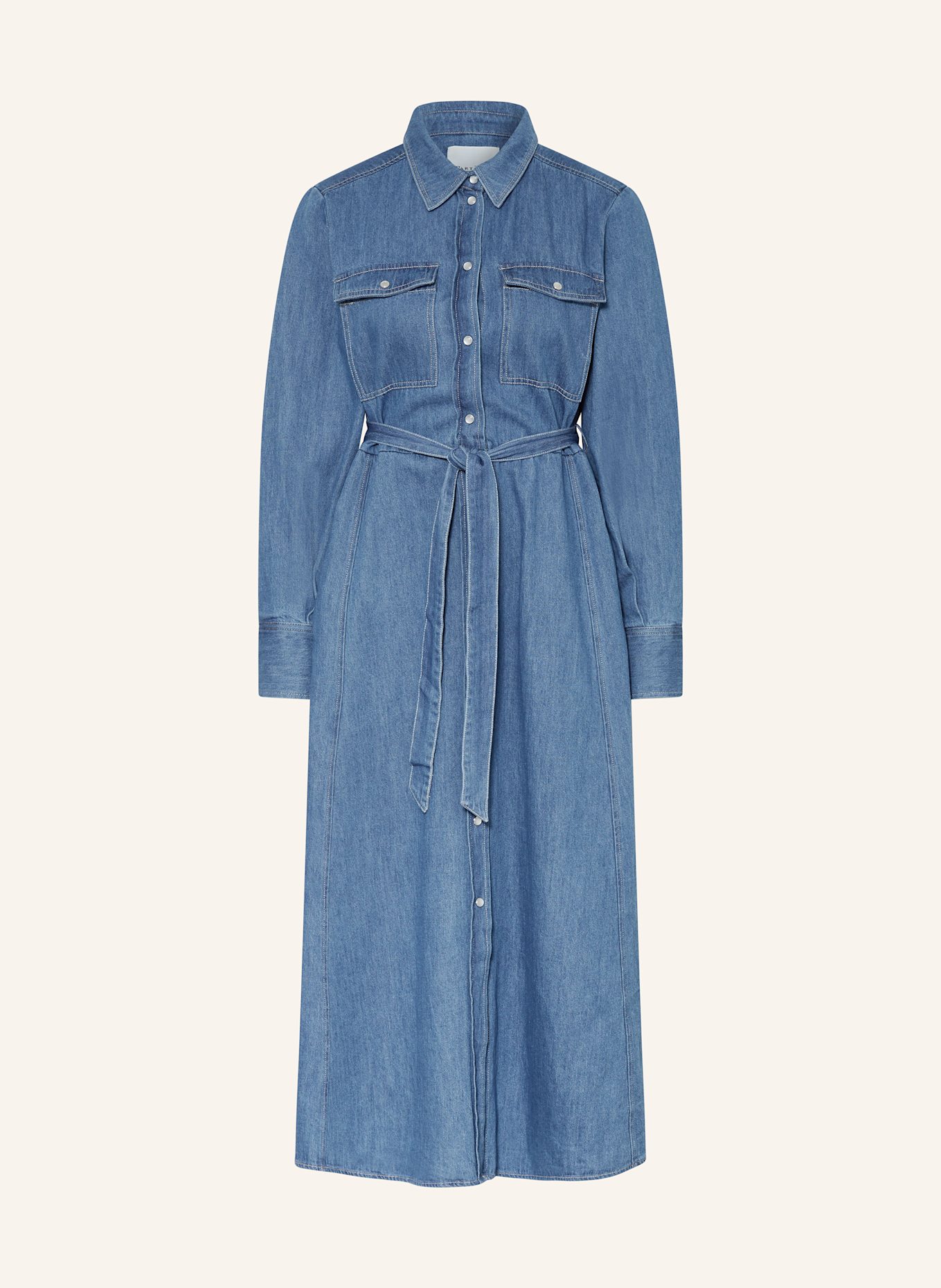 Part Two Hemdblusenkleid aus Denim: BLAU