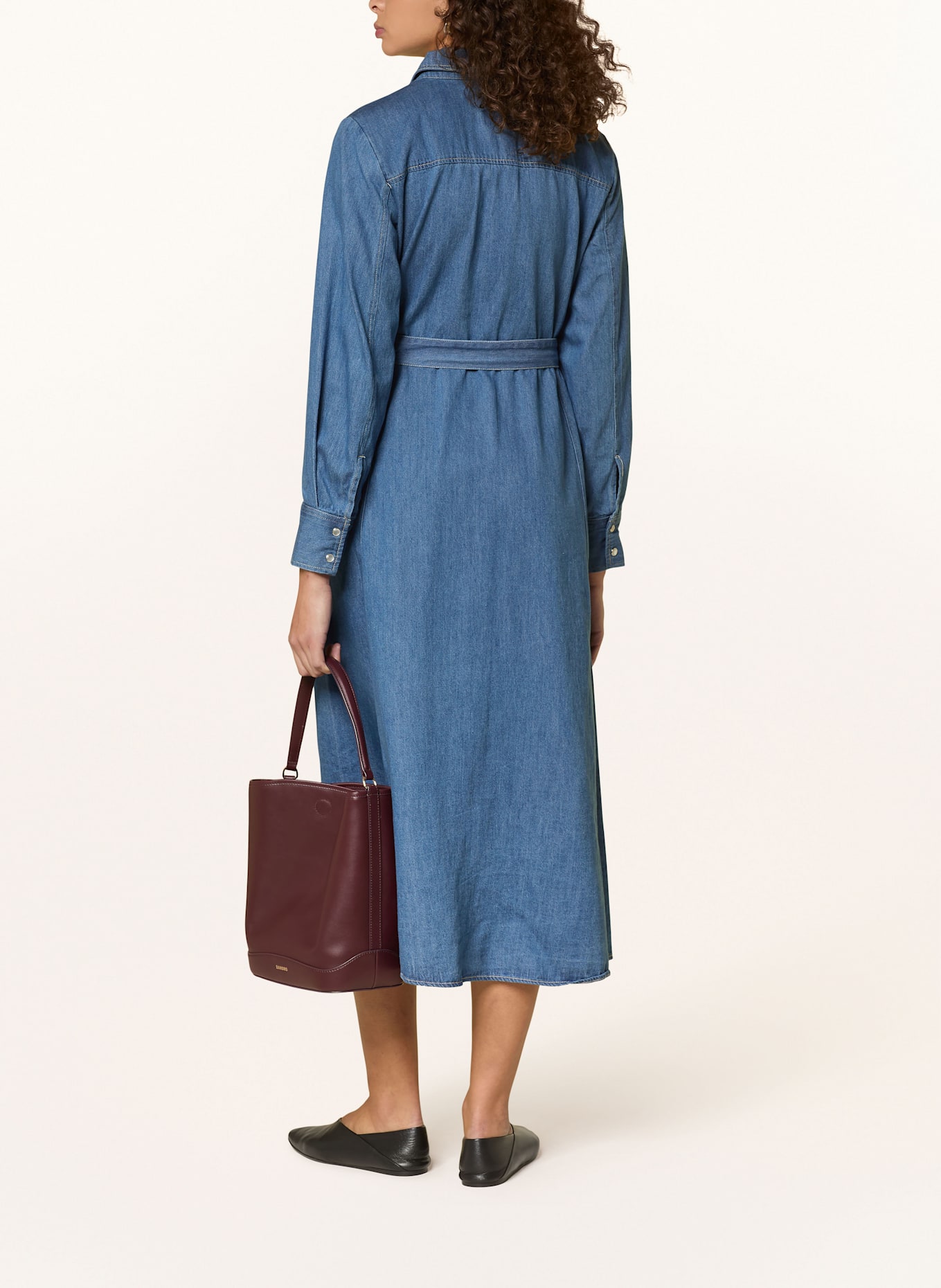 Part Two Hemdblusenkleid aus Denim: BLAU