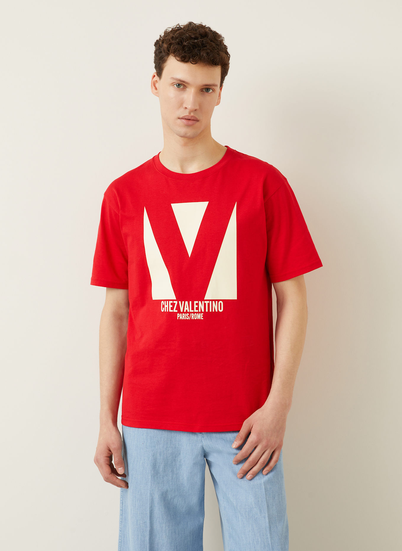 VALENTINO T-shirt: RED / WHITE