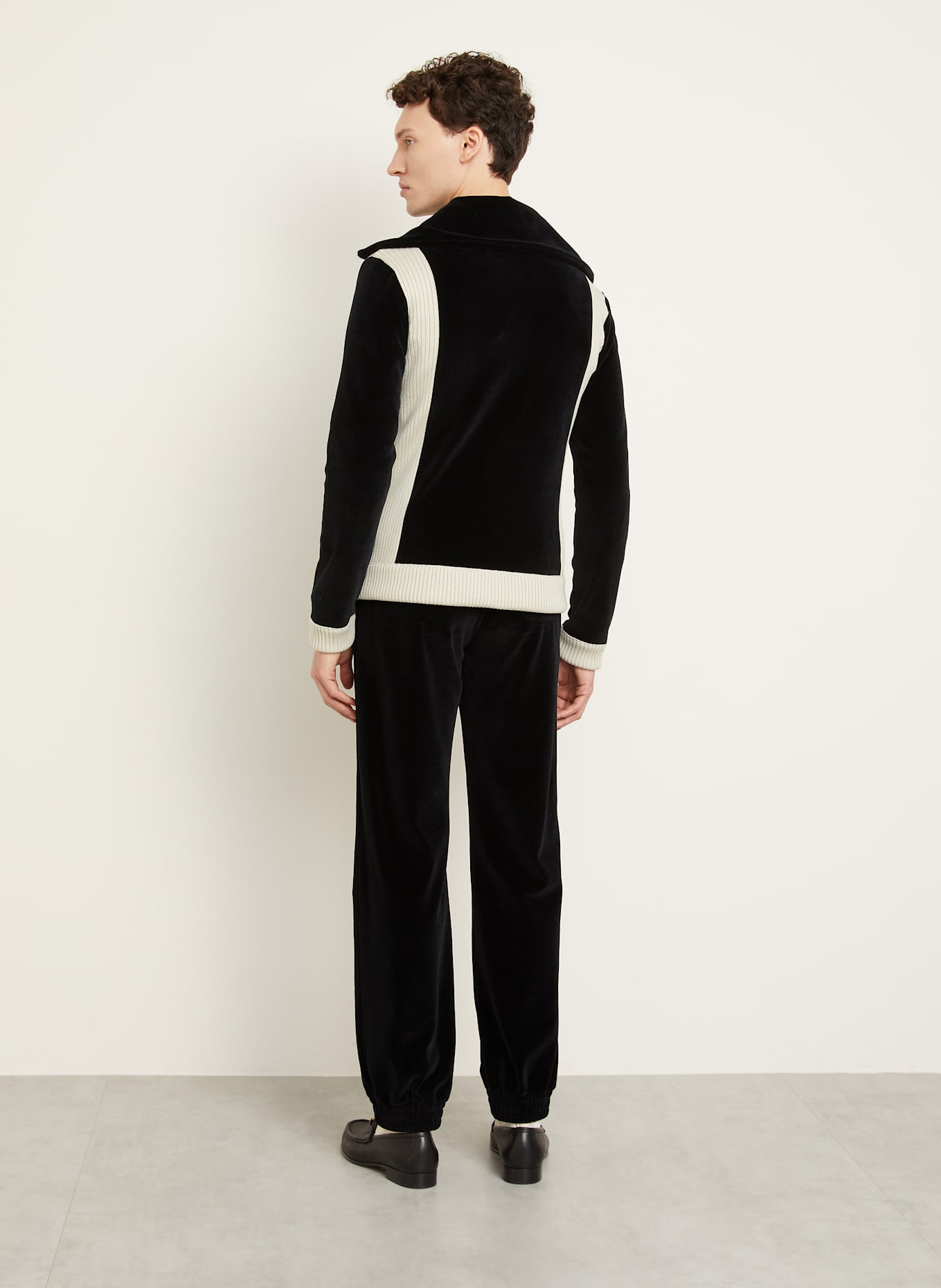 Black velour jacket hot sale