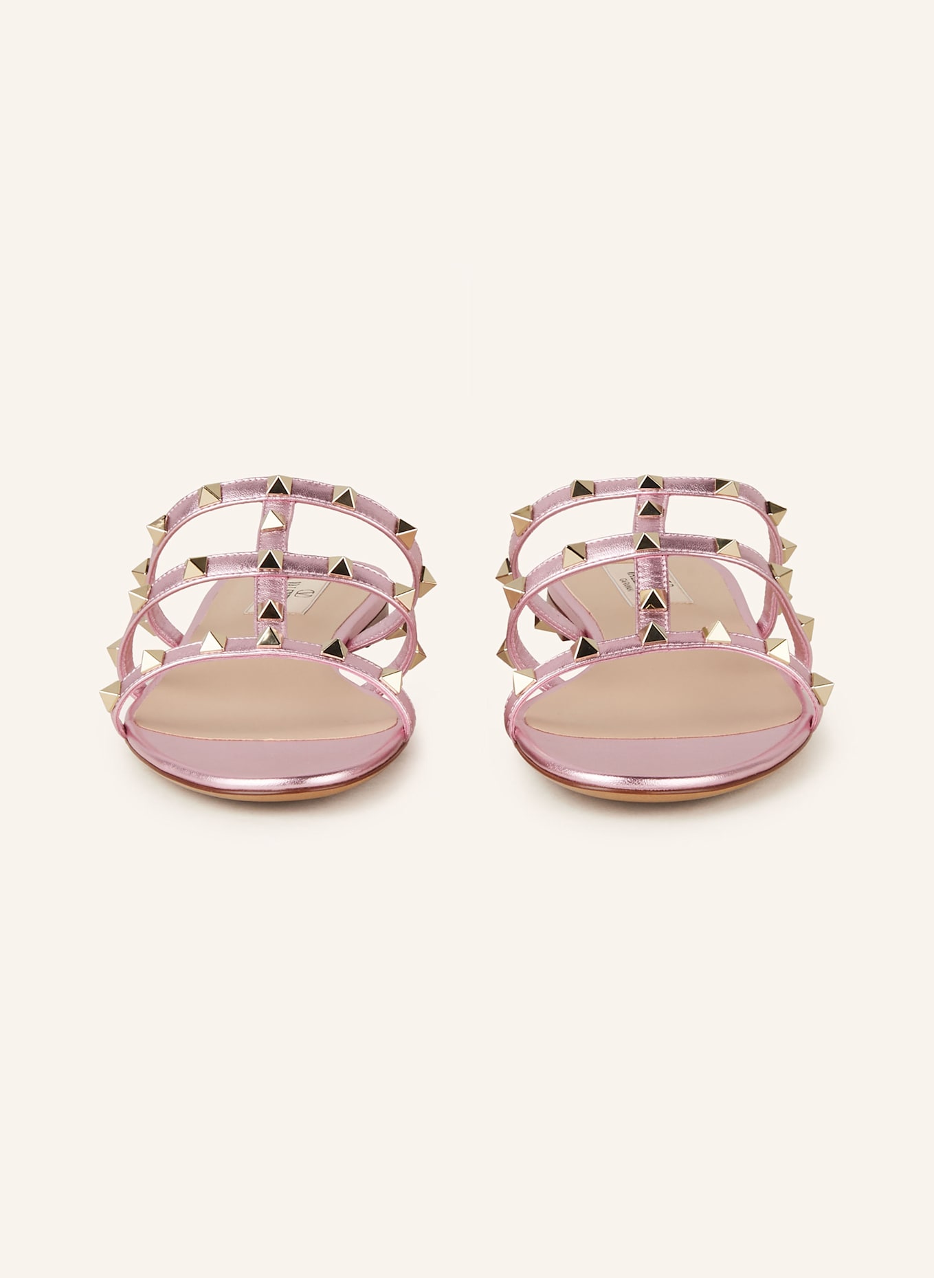 Valentino rockstud slides pink cheap