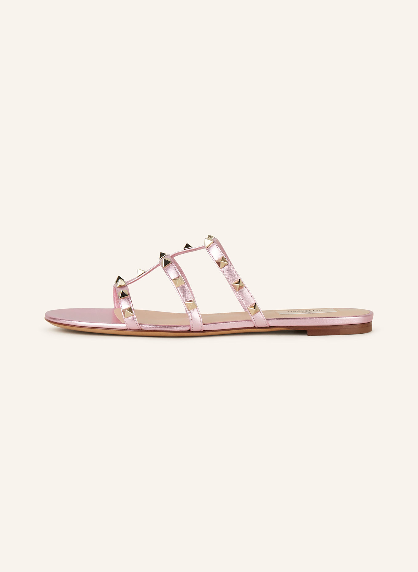 Valentino rockstud slides pink outlet