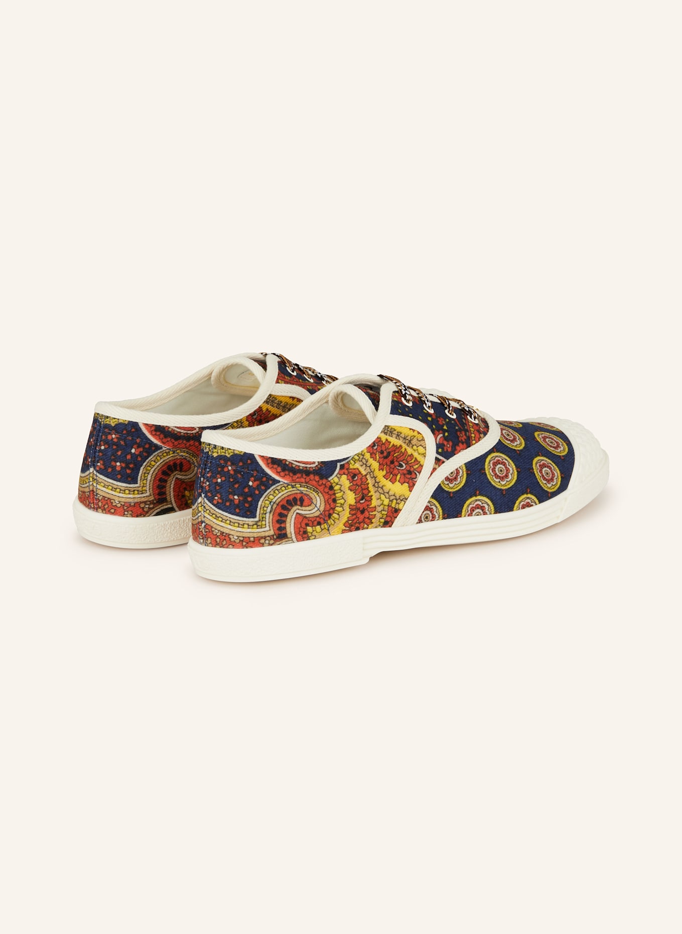 VALENTINO GARAVANI Sneaker: DUNKELBLAU/ DUNKELGELB/ ECRU